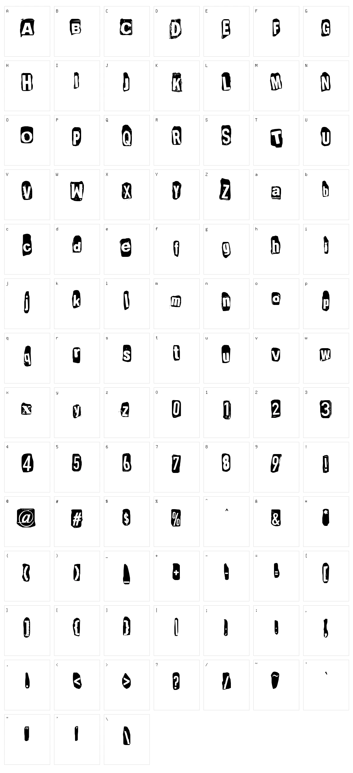 Punk's not dead Character Set