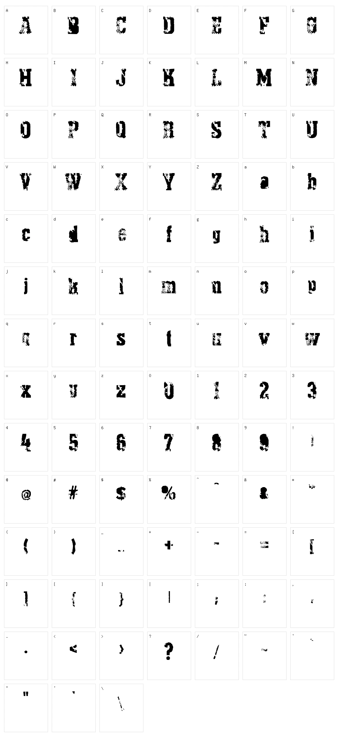 Pythonian Deluxe Character Set