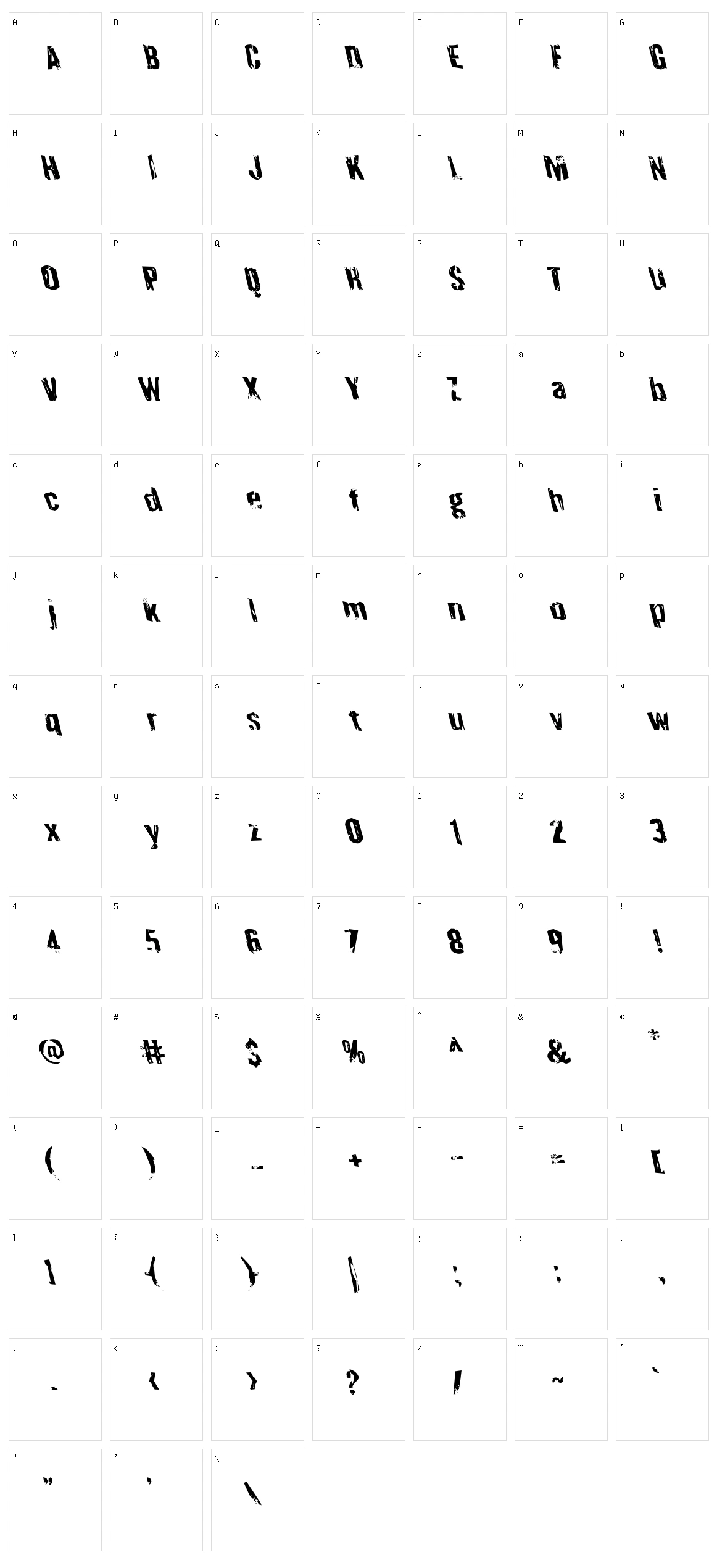 Quarrystone Character Set