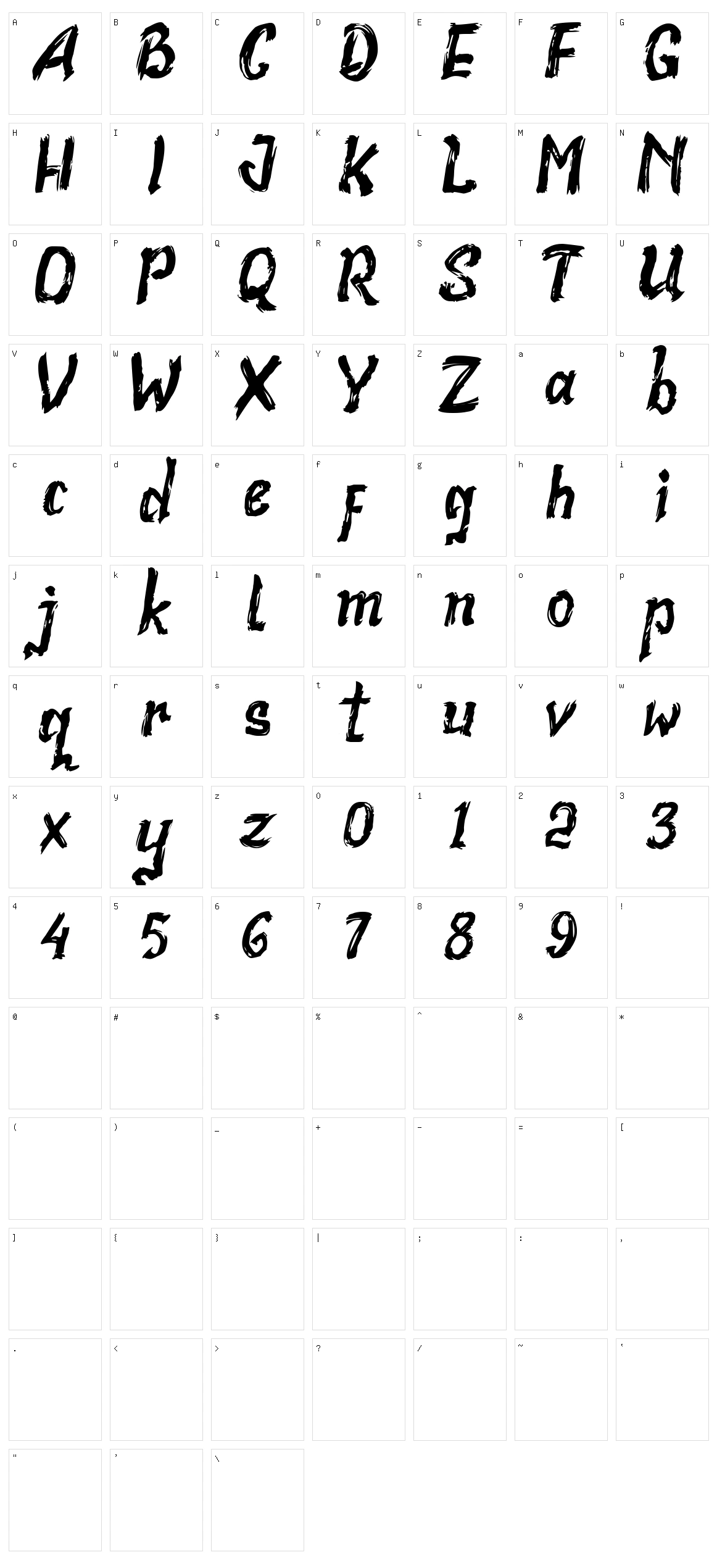 Realstone Character Set