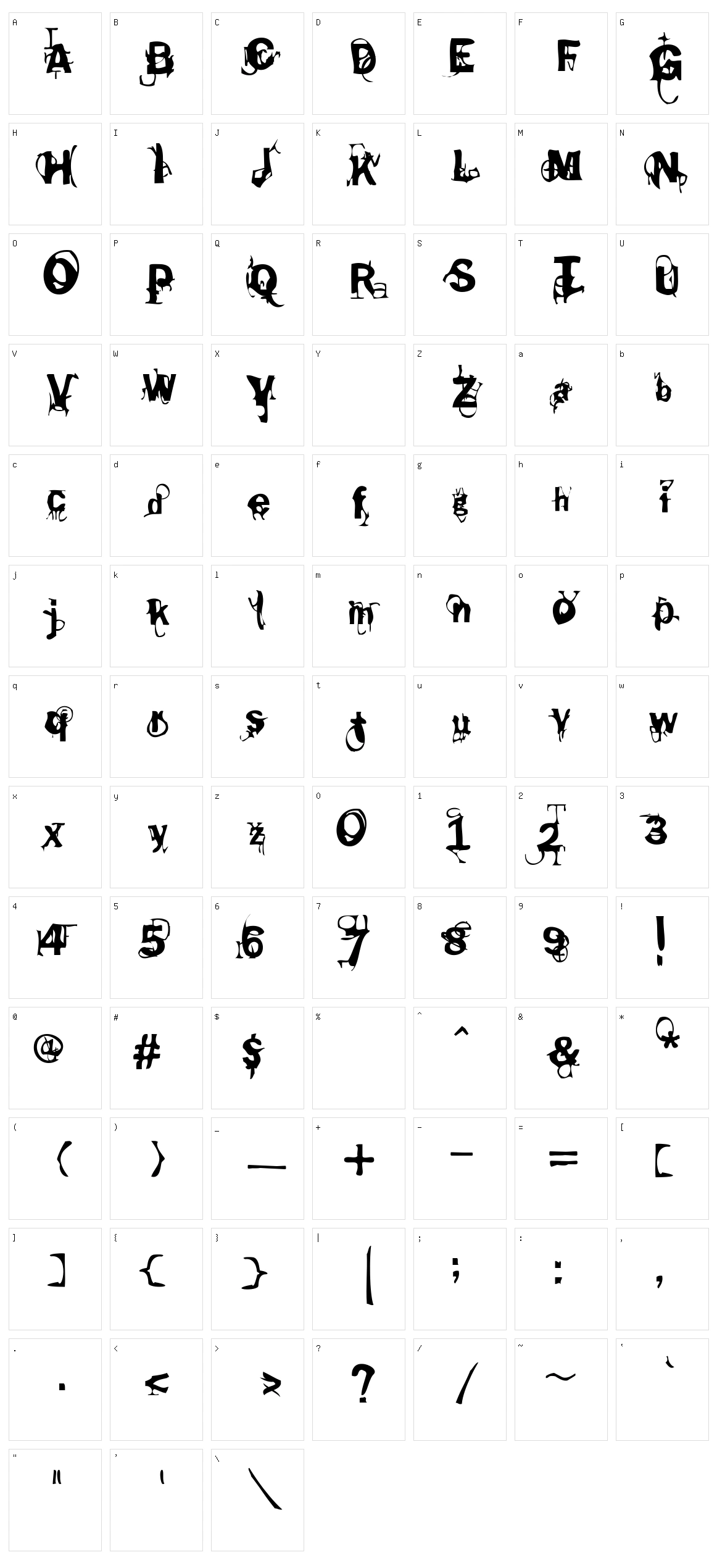 Reappeat Character Set