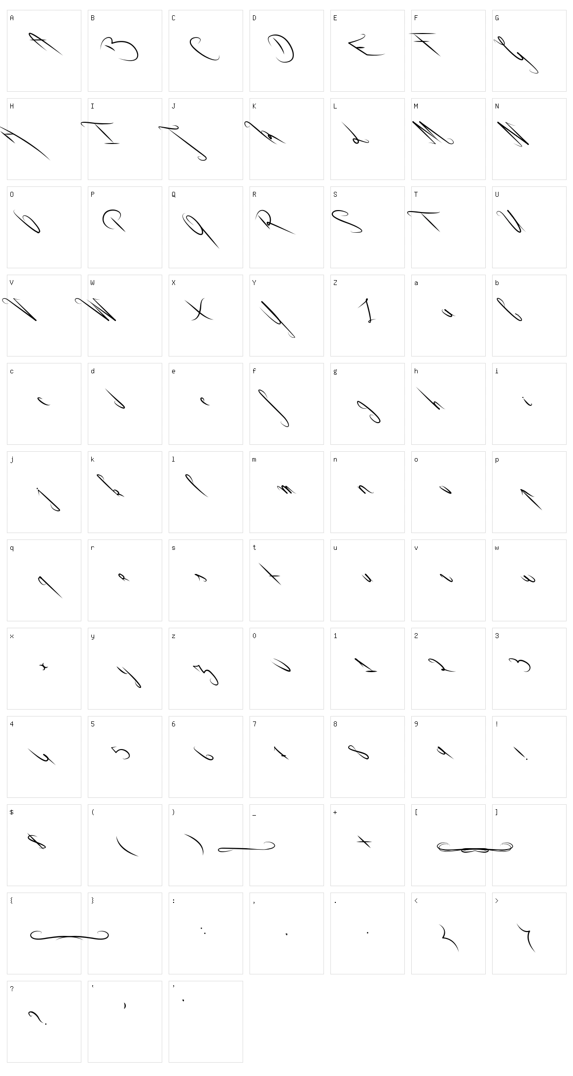 Smoke The World Character Set
