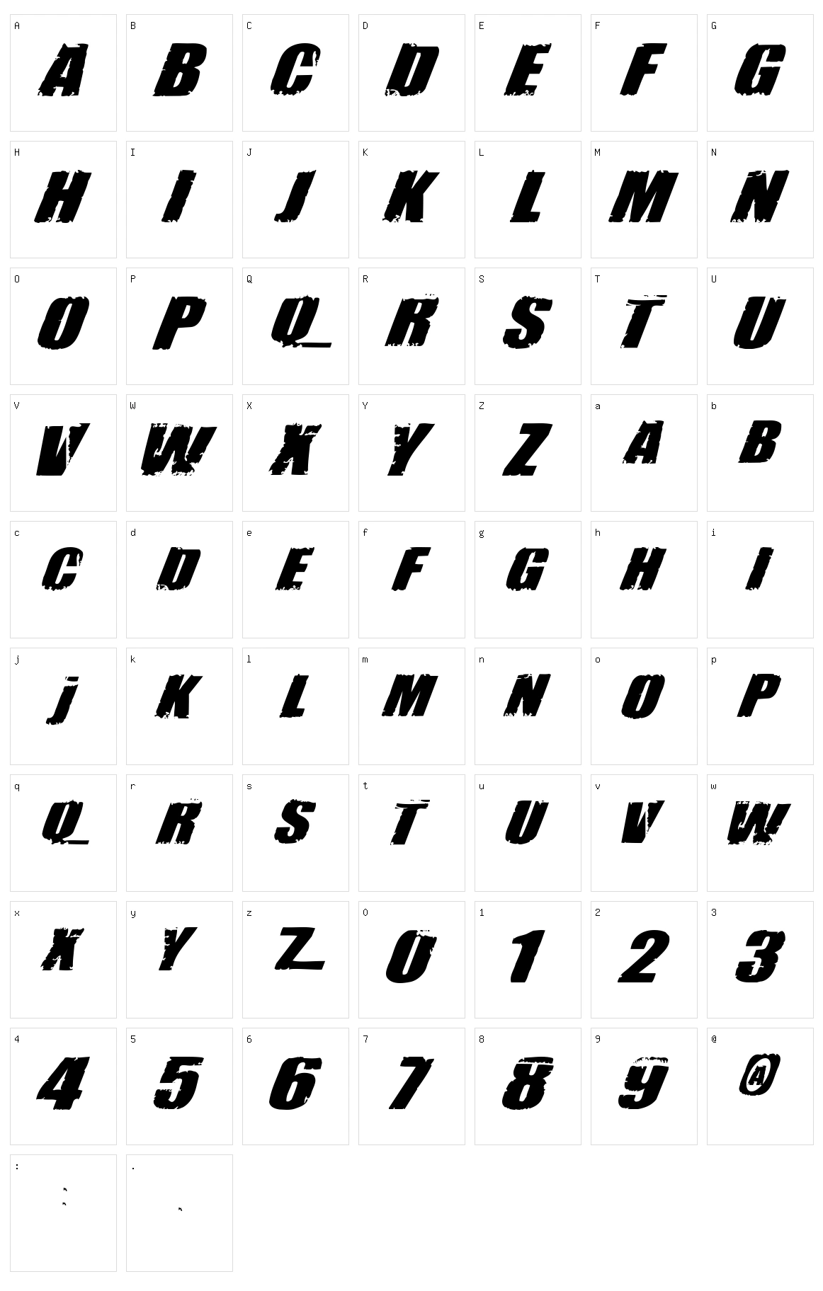 Revolution Character Set