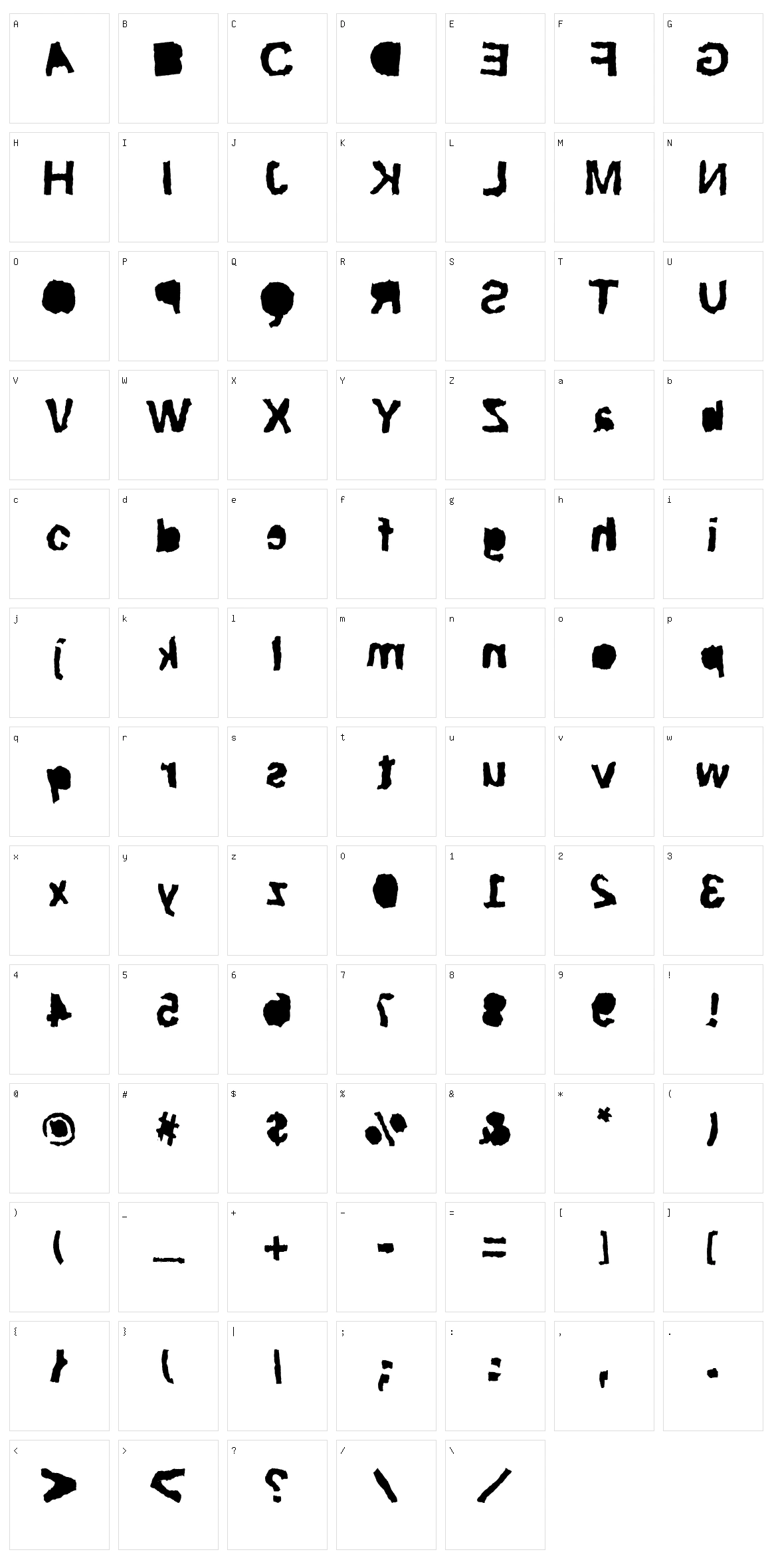 Rip Trash Character Set