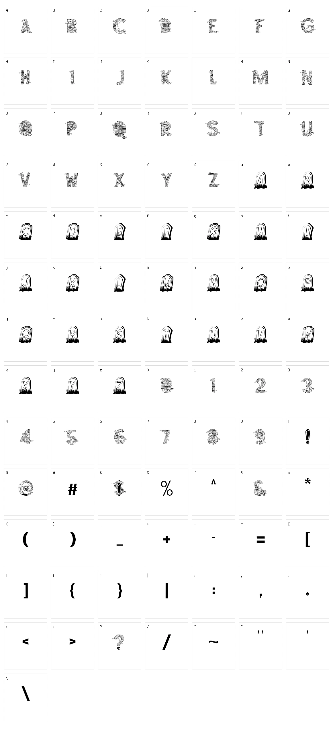 The Mummy R.I.P Character Set