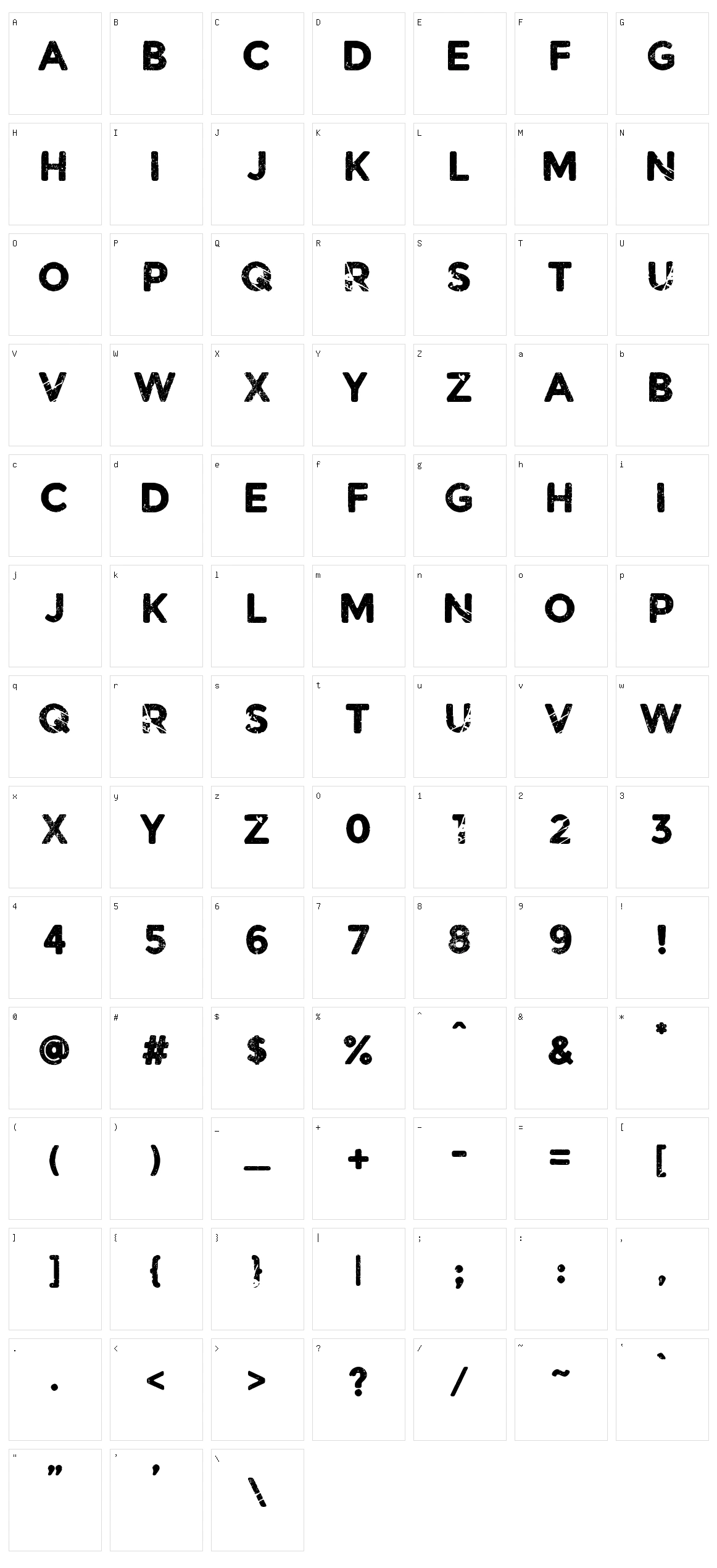 Rivoluzione Character Set