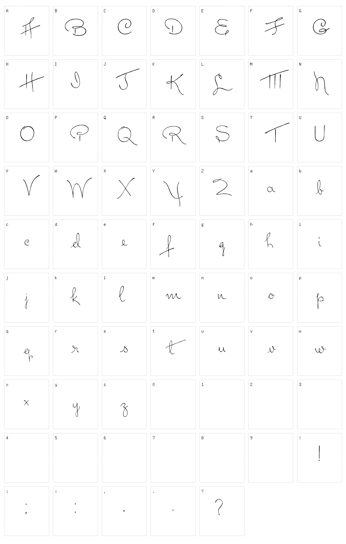 Dreamer Character Set