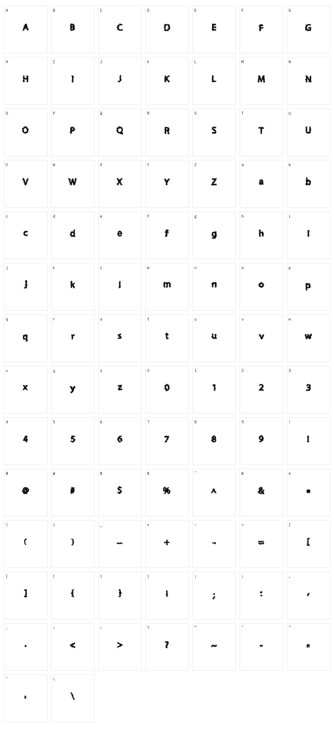 Safe Paper Character Set