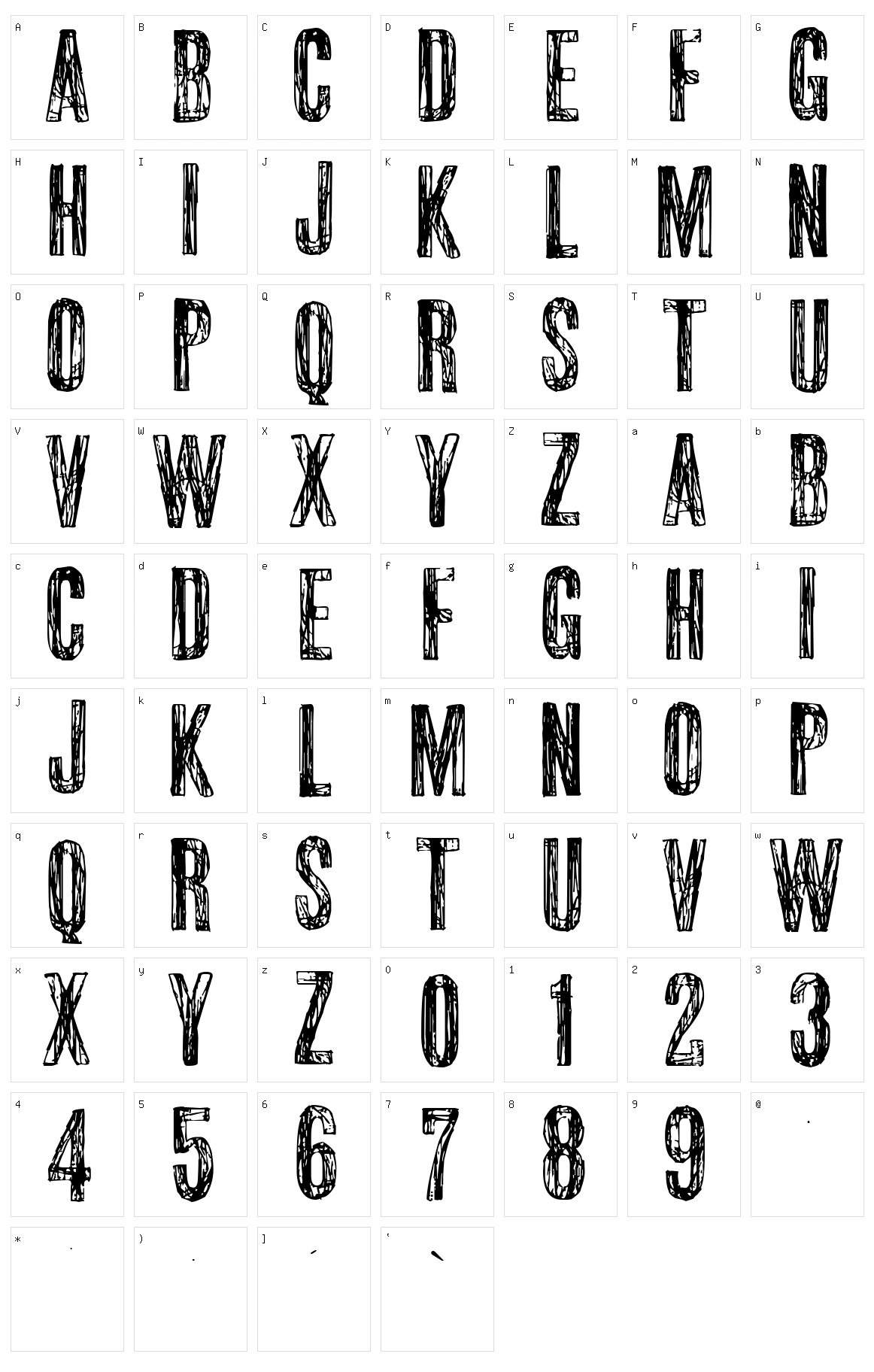 Scribble 2 Character Set