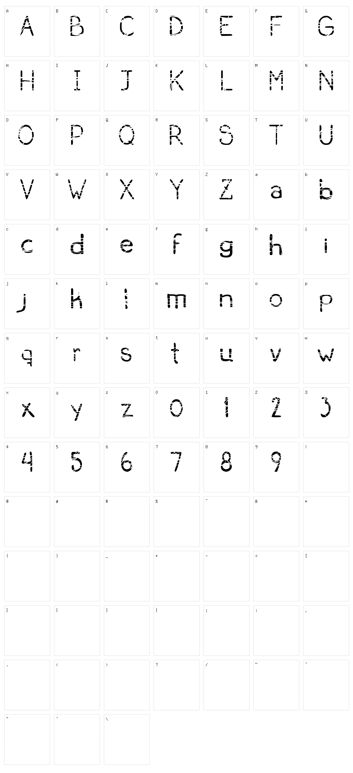 Serial Killer Character Set