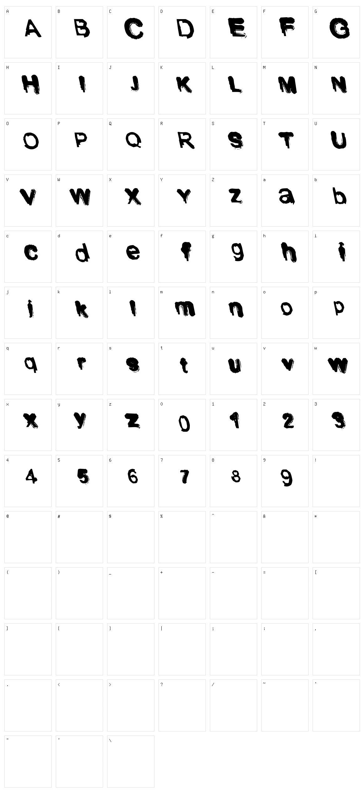Shodo Character Set
