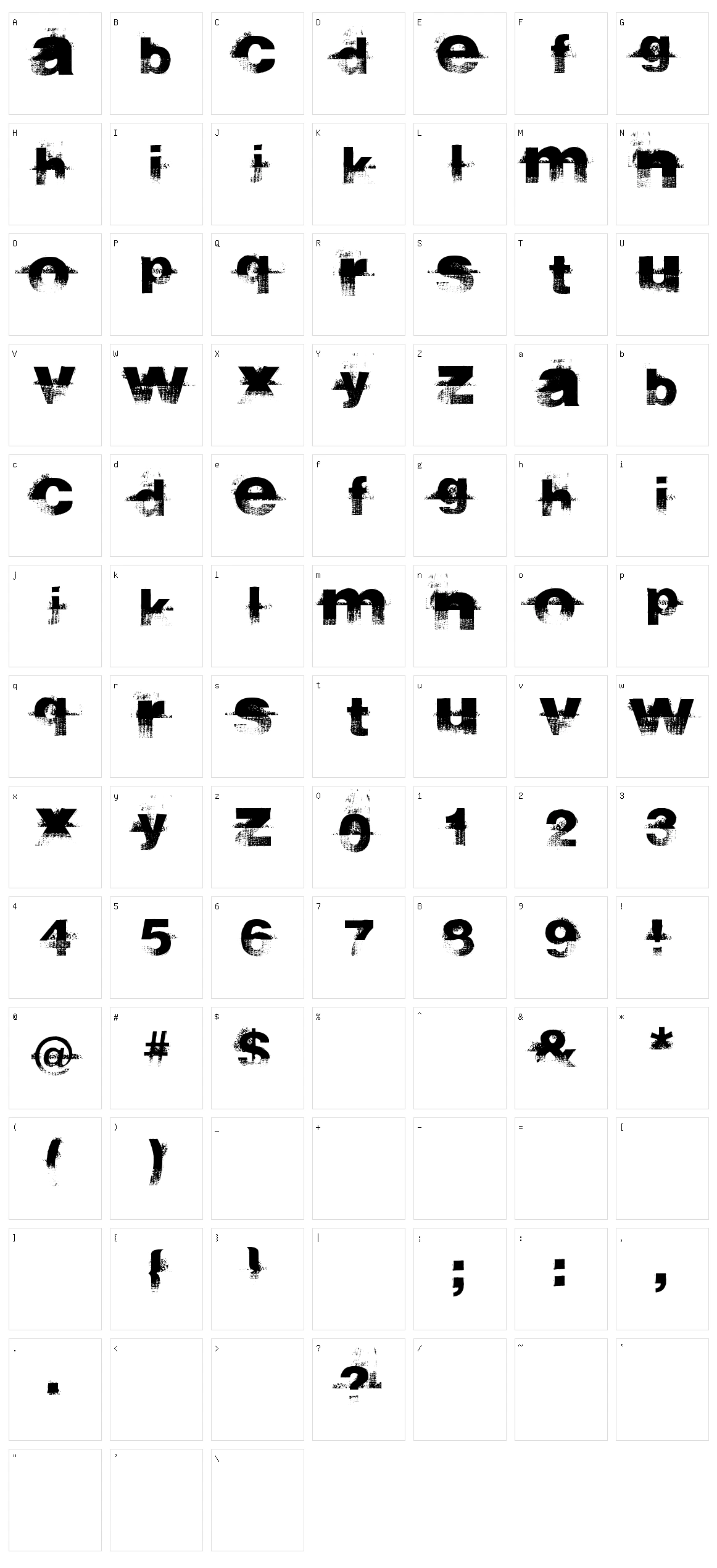 Sidewalk Character Set