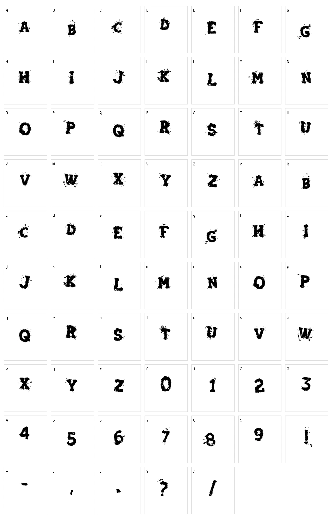 Slaughterhouse Character Set
