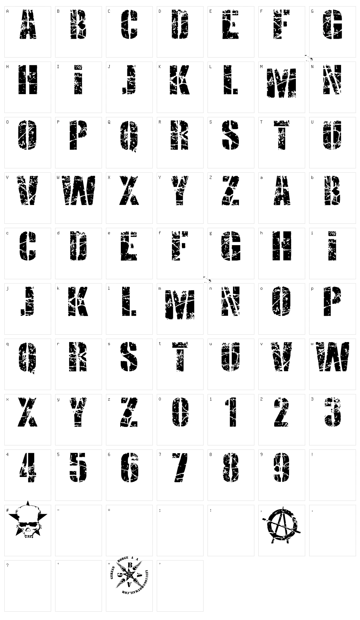 Smash Punkers Character Set