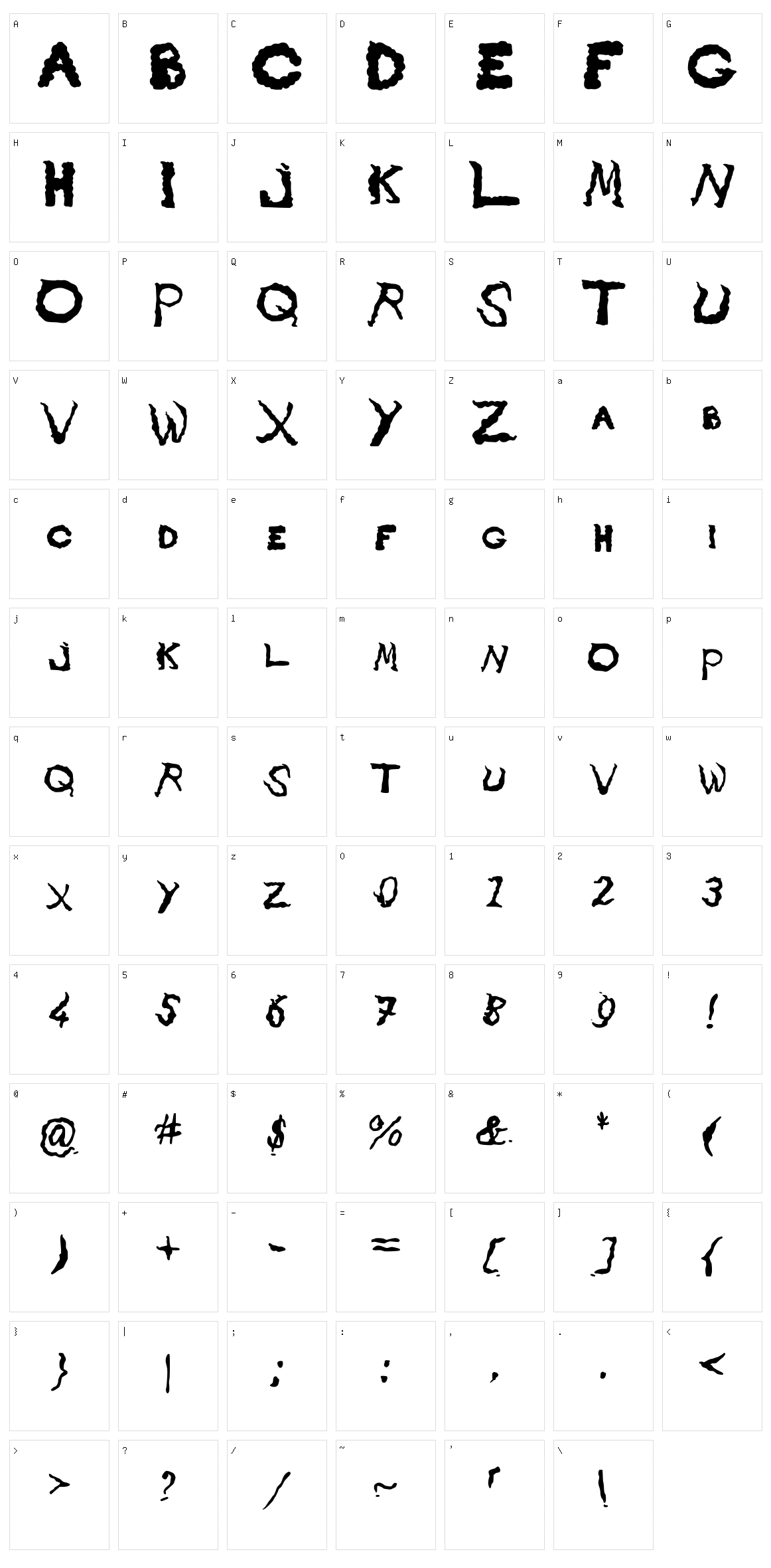 Smoky Cloud Character Set