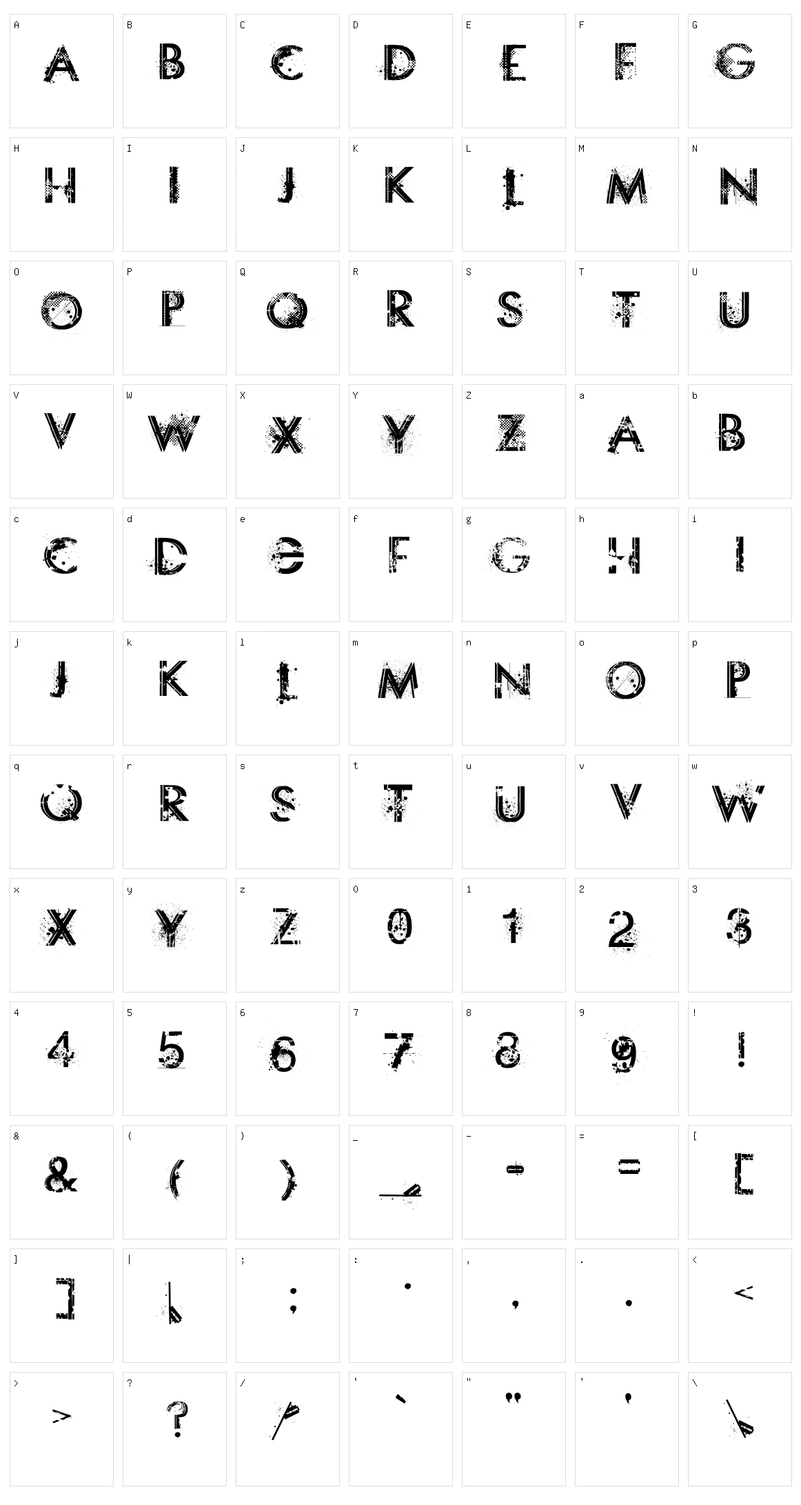 Something Dangerous Character Set