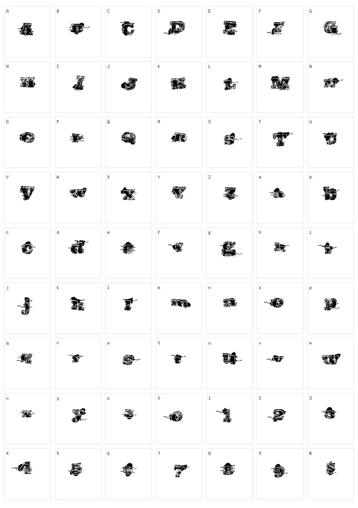 Southern Riots Character Set
