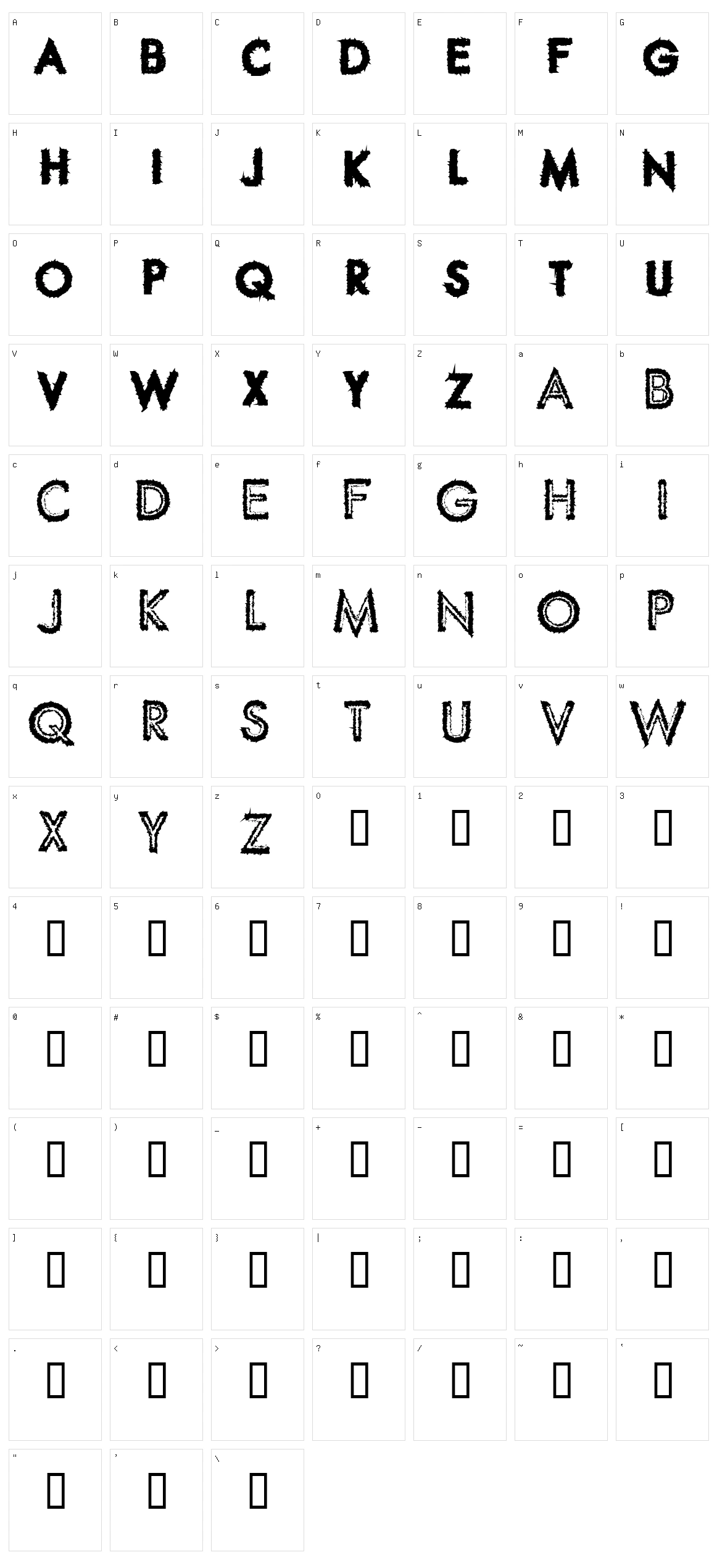 Spike Crumb Character Set
