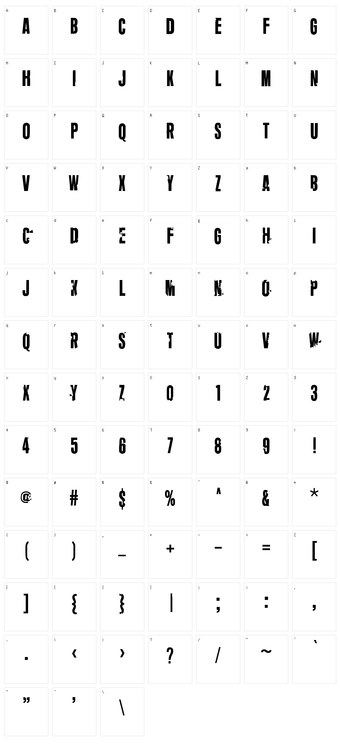 Stay Strrrange Character Set