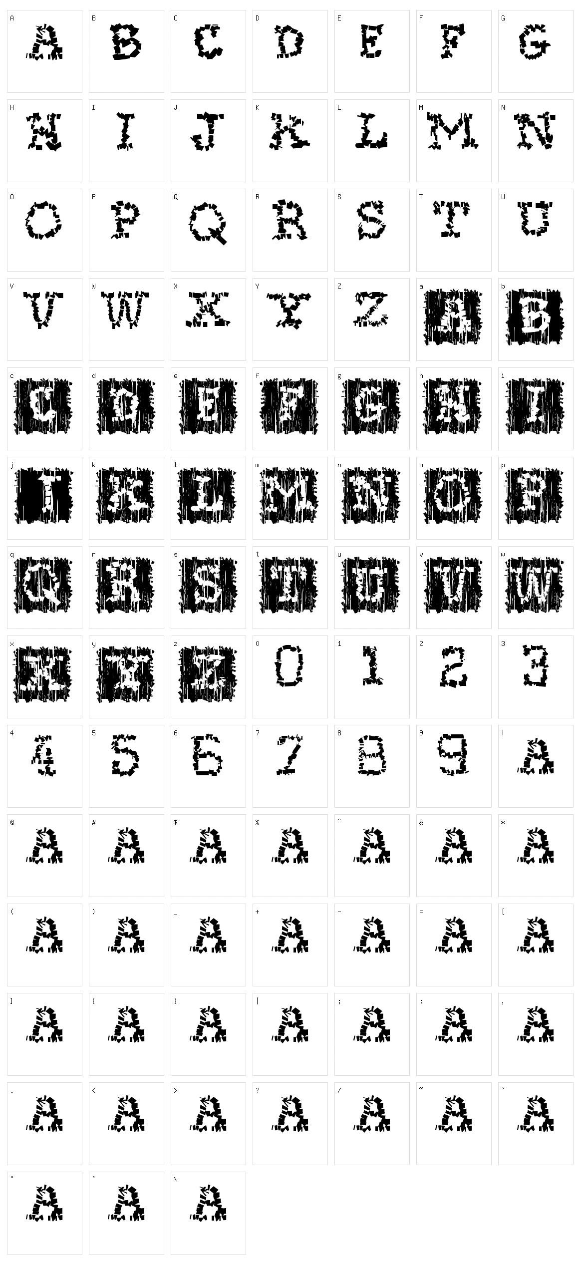 Stoneflint Character Set