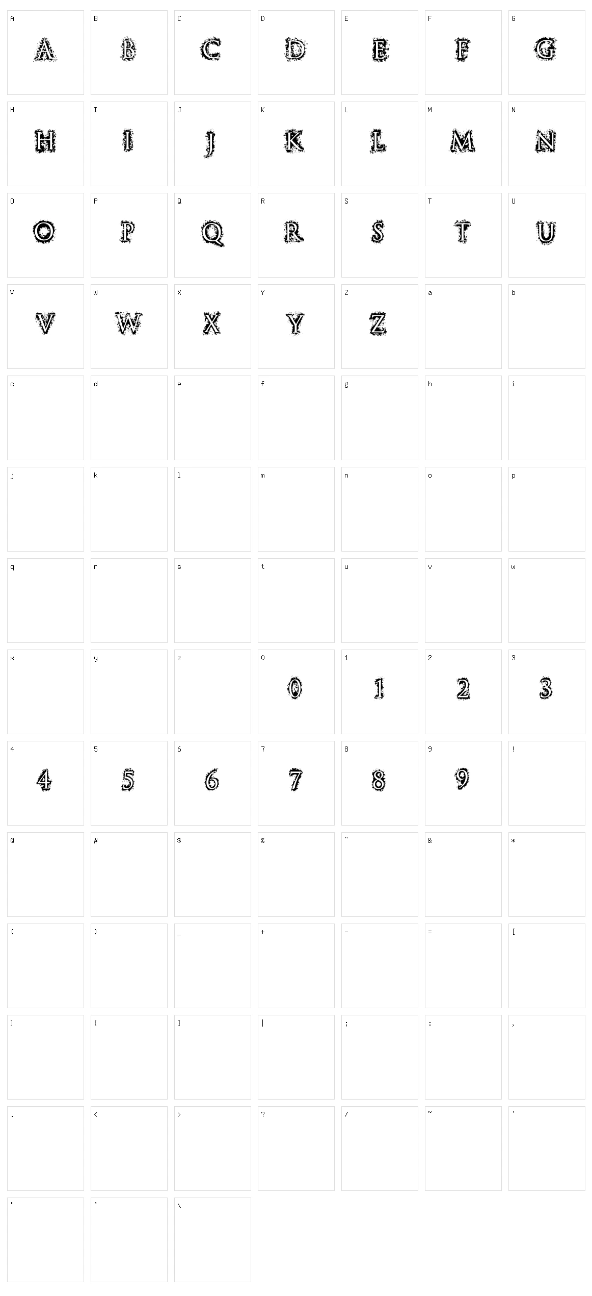 Stucco Character Set