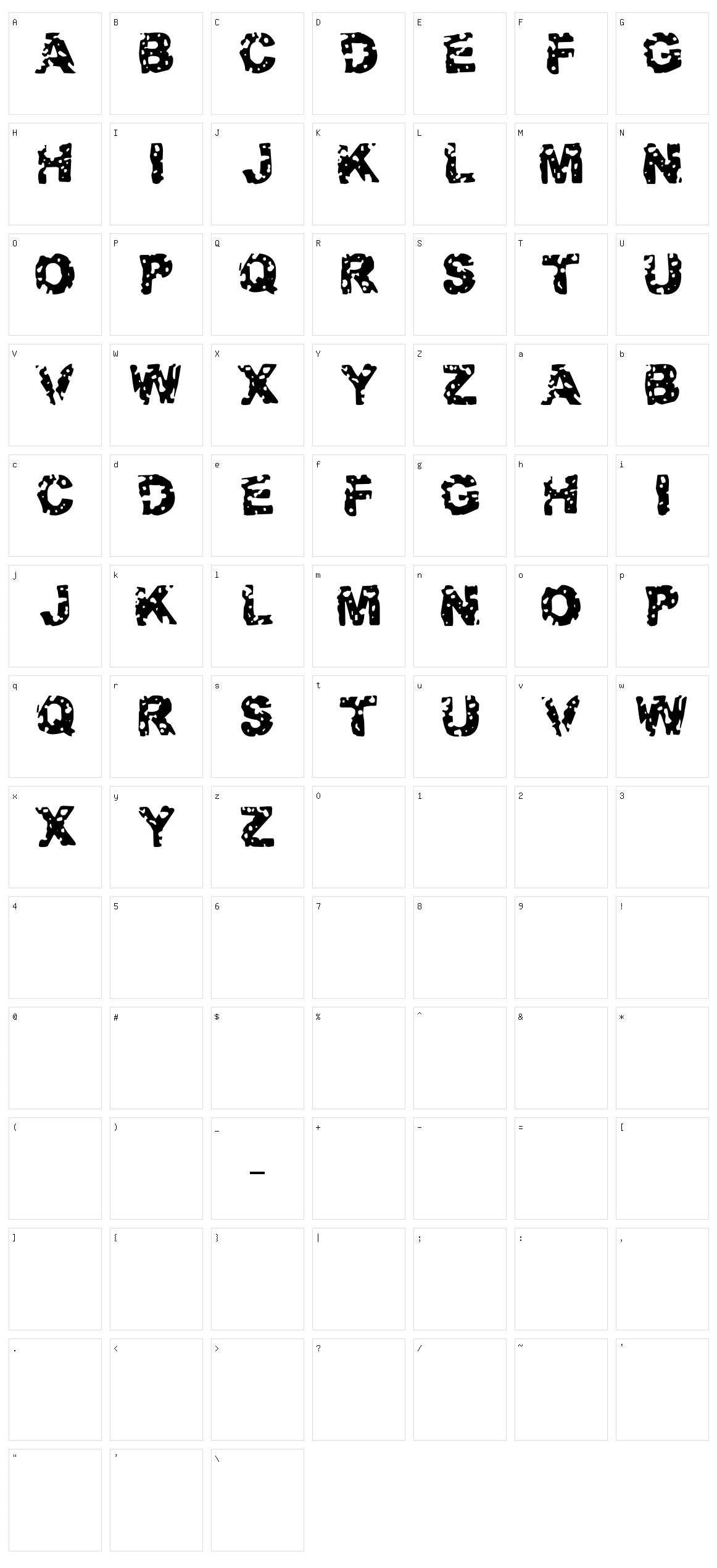 Target Practice Character Set
