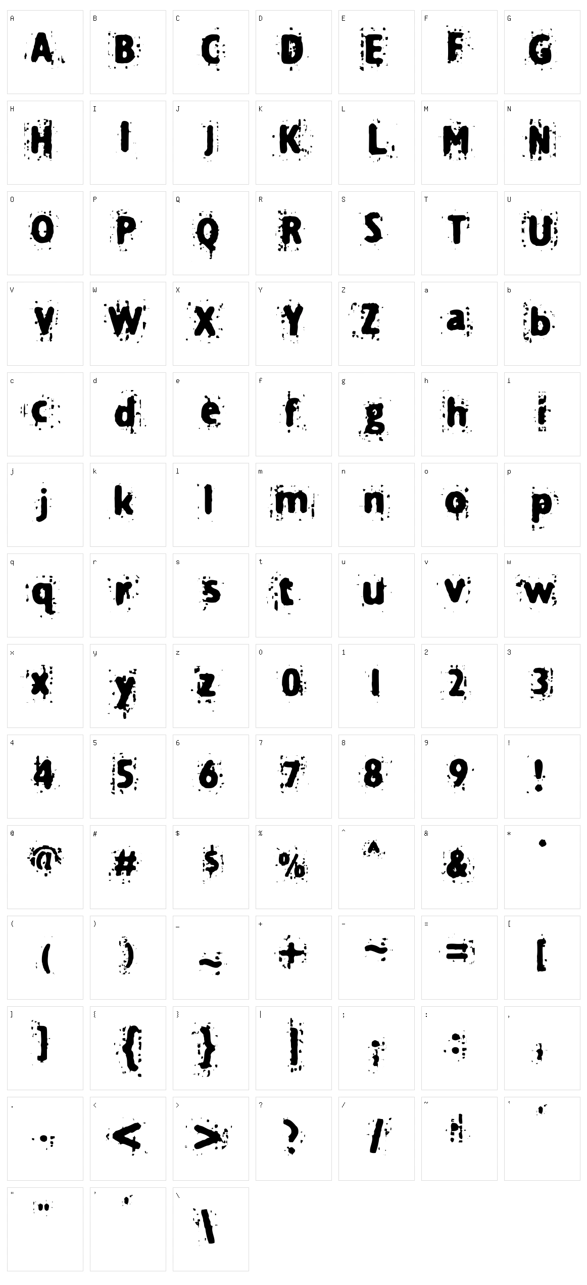 Technine Character Set