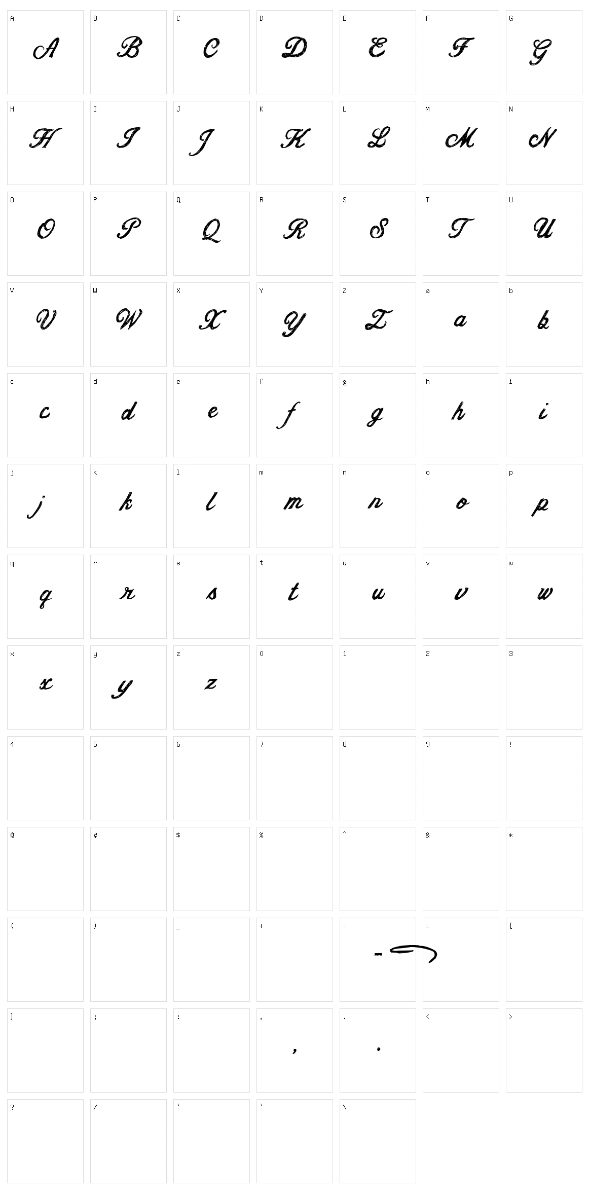 CF Jacques Cartier Character Set