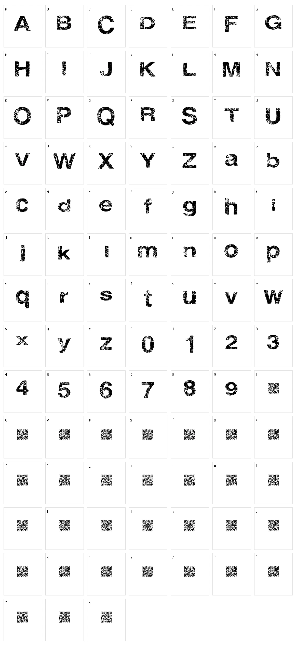 Third Rail Character Set