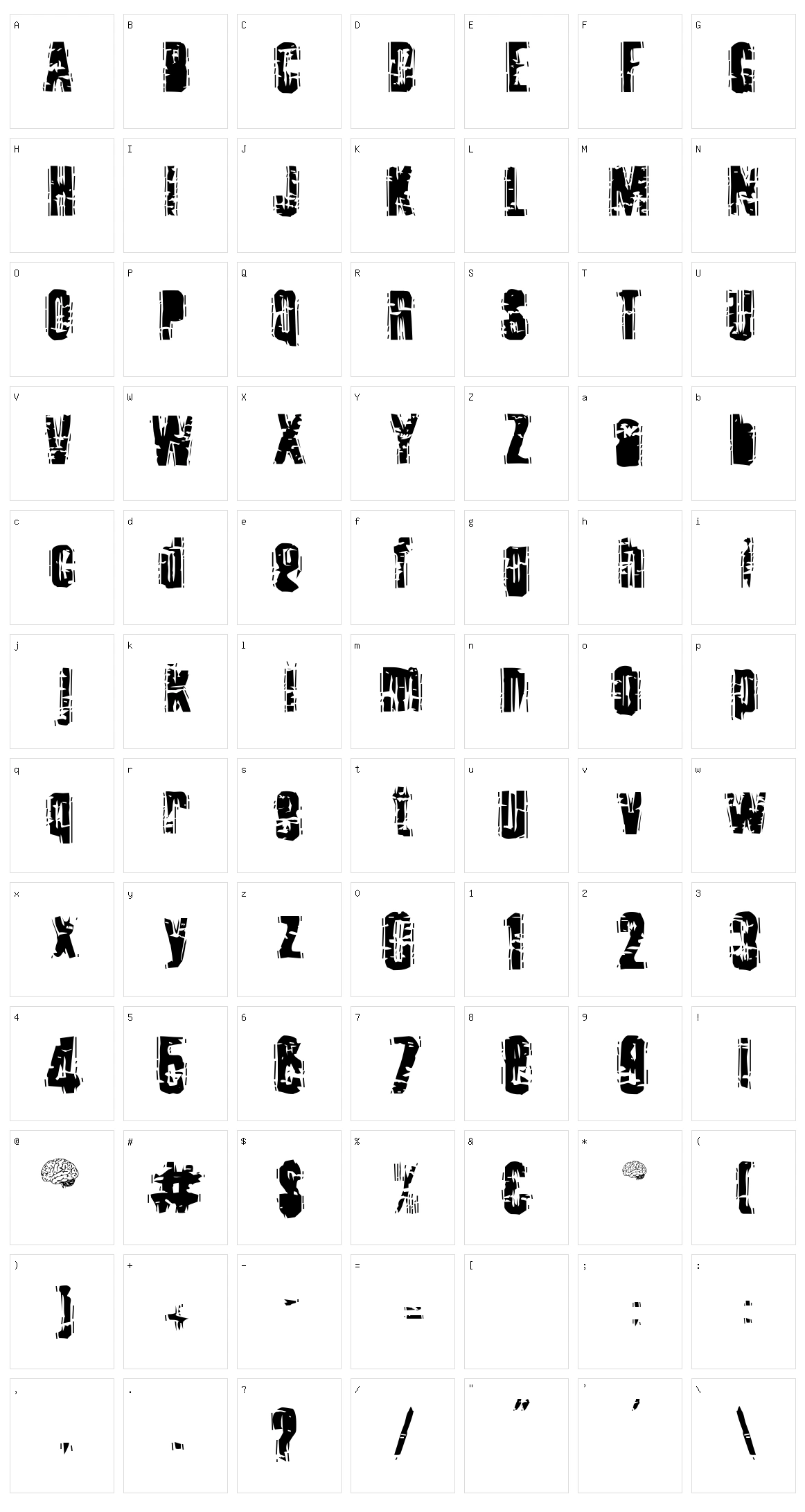 Tooth Ache Character Set