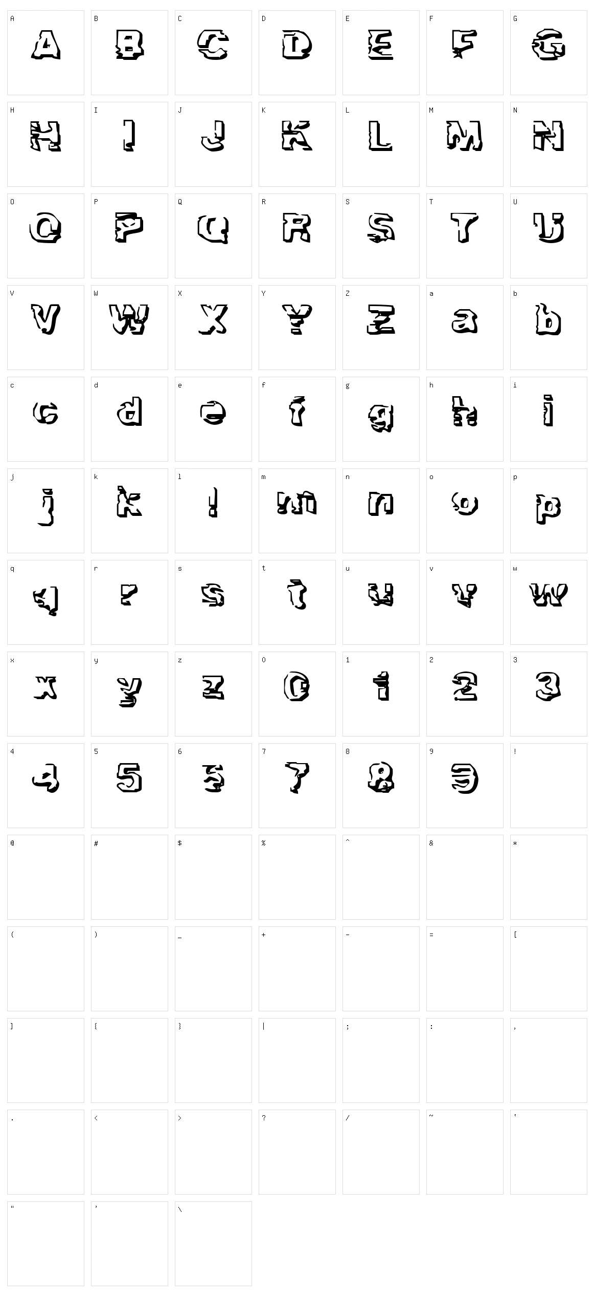 Troglodyte Character Set