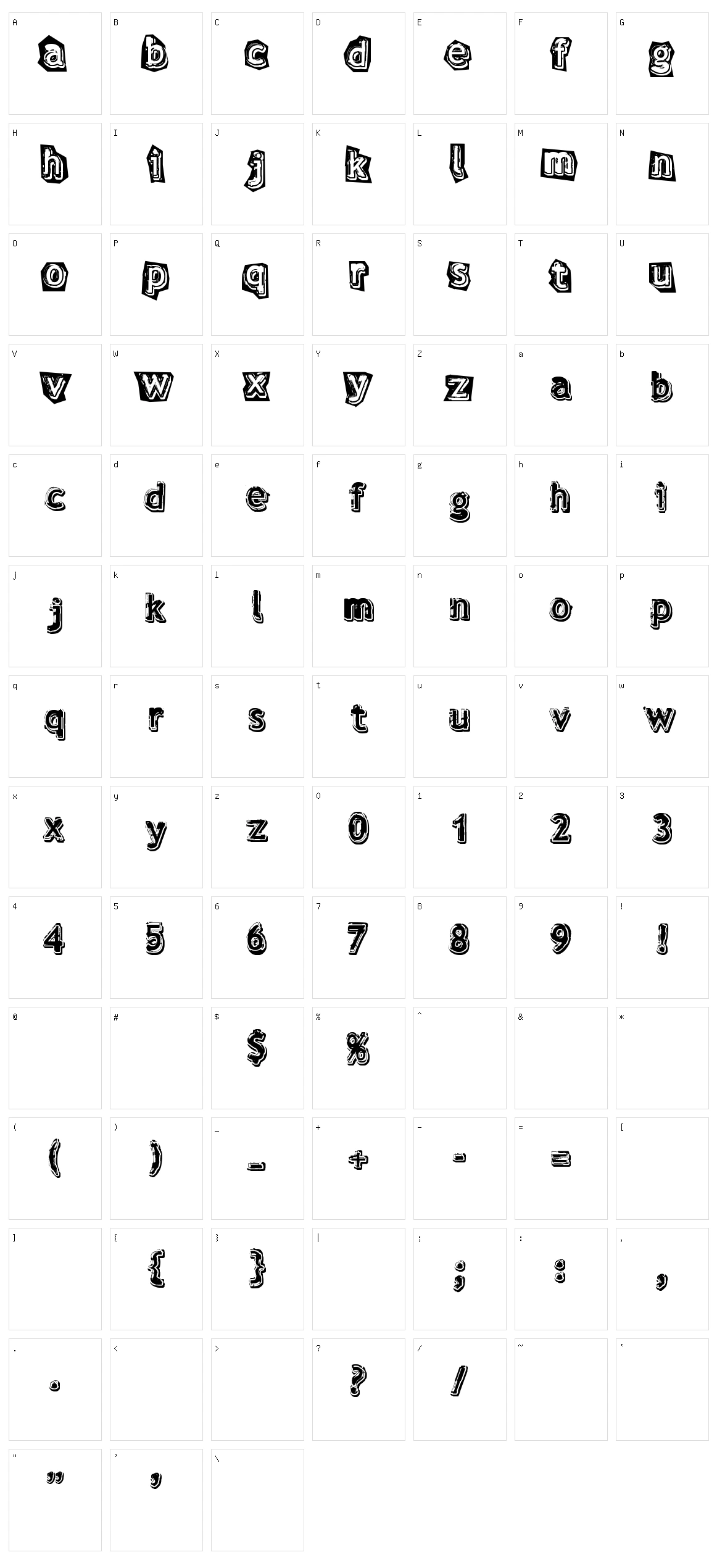 Verdy Ã‰volution Character Set