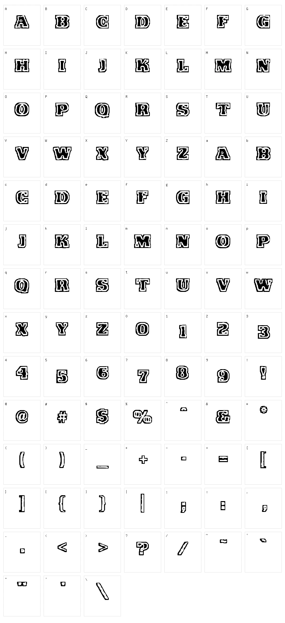 VTC FunkinFrat Character Set