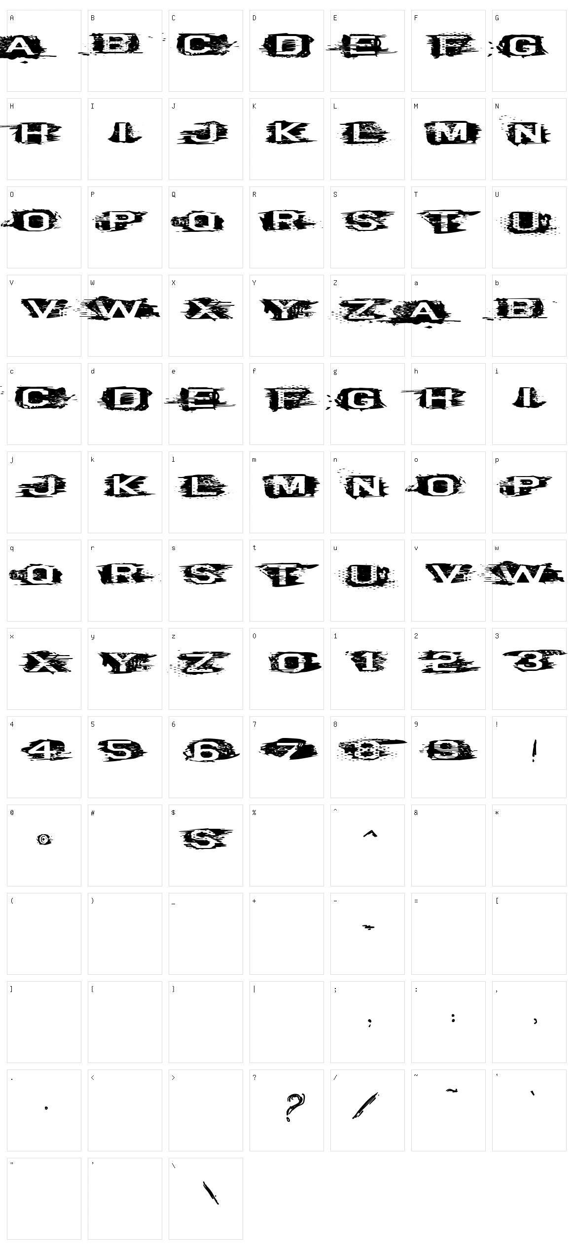 VTKS Curve Character Set