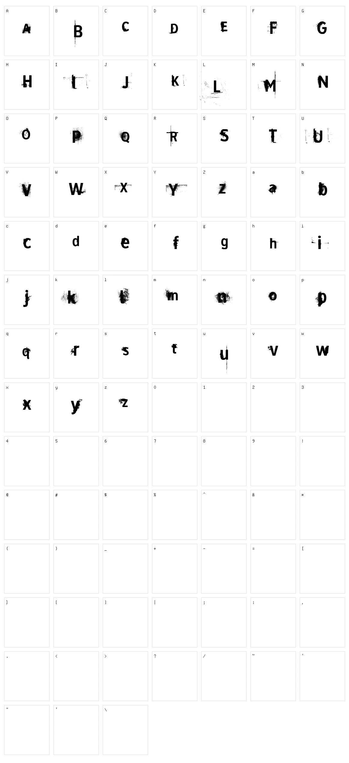 Vtks Dirty 2 Character Set