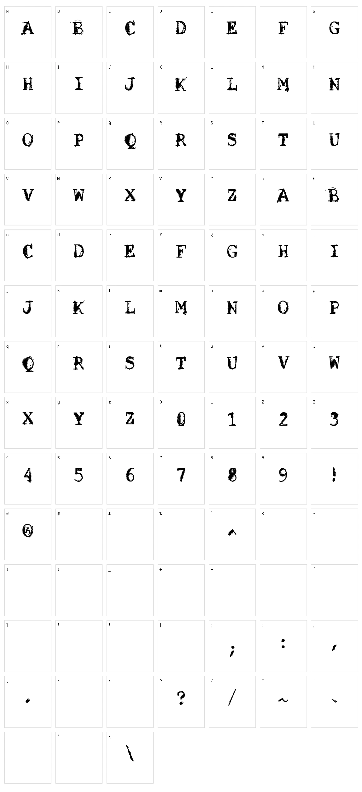 VTKS SoluÃ§Ã£o Criativa Character Set