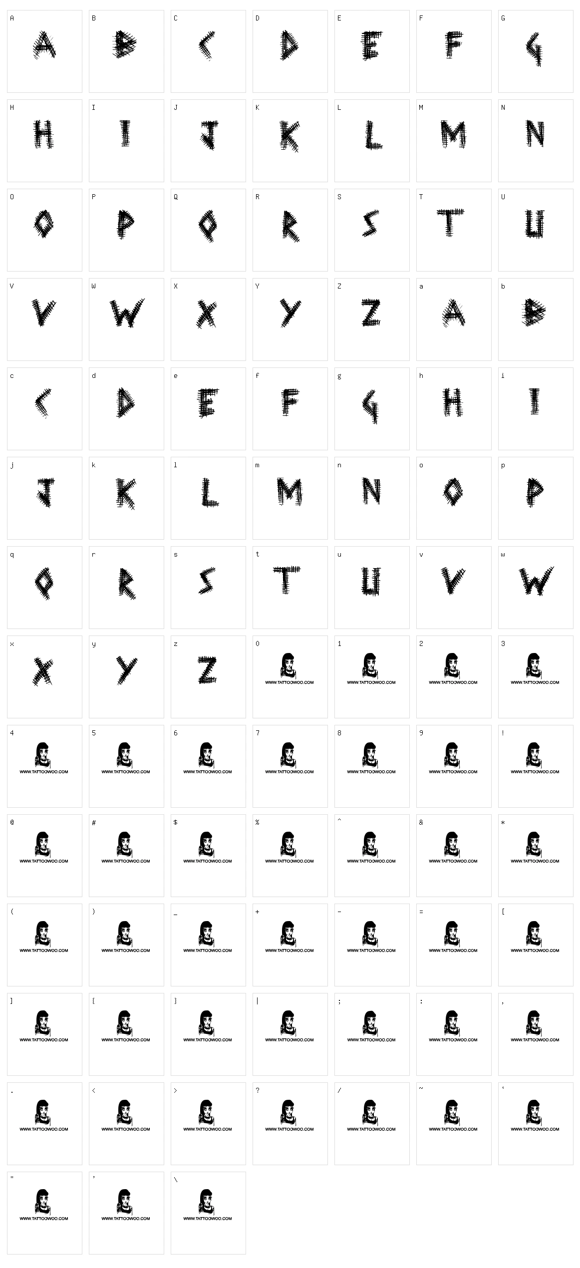 Wrong Tracks Character Set