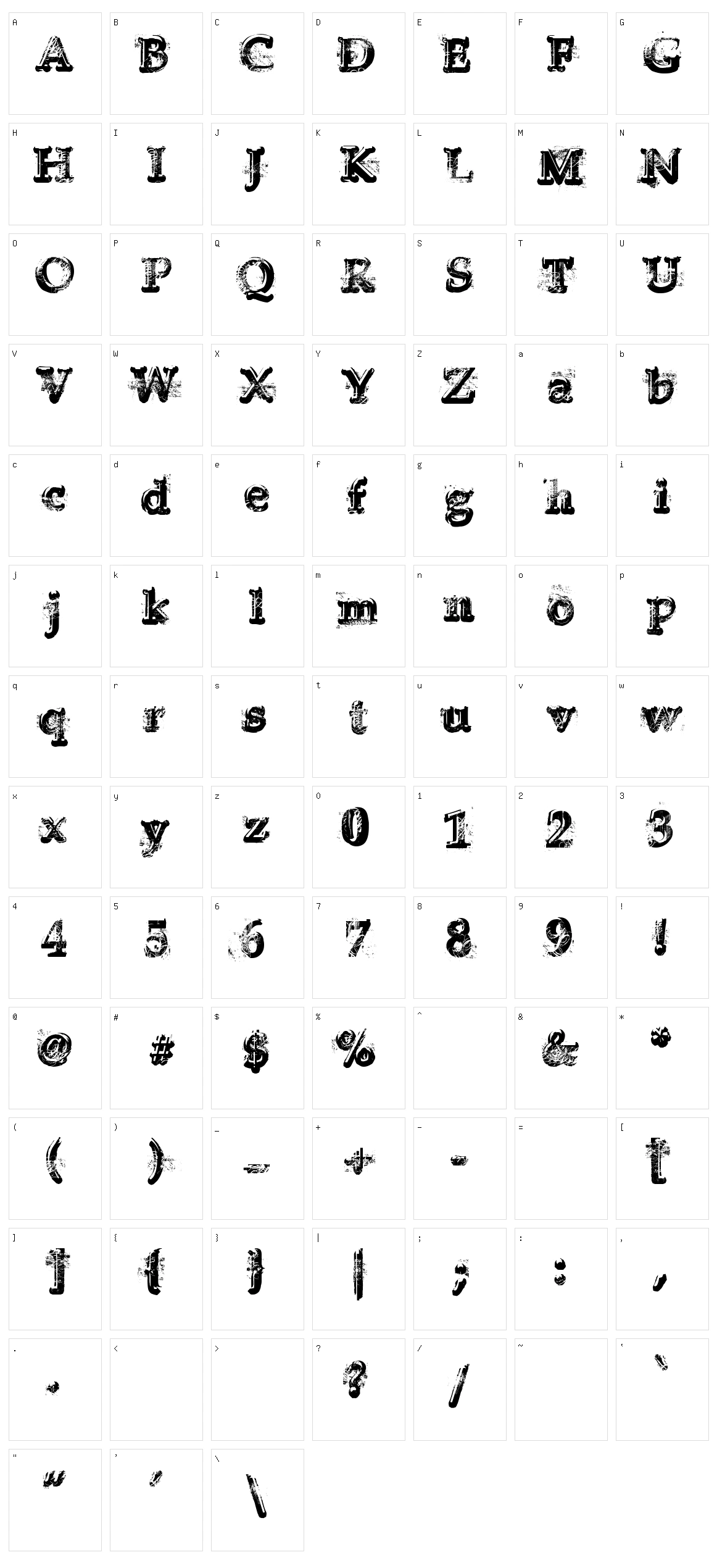 Yukon Gold Character Set