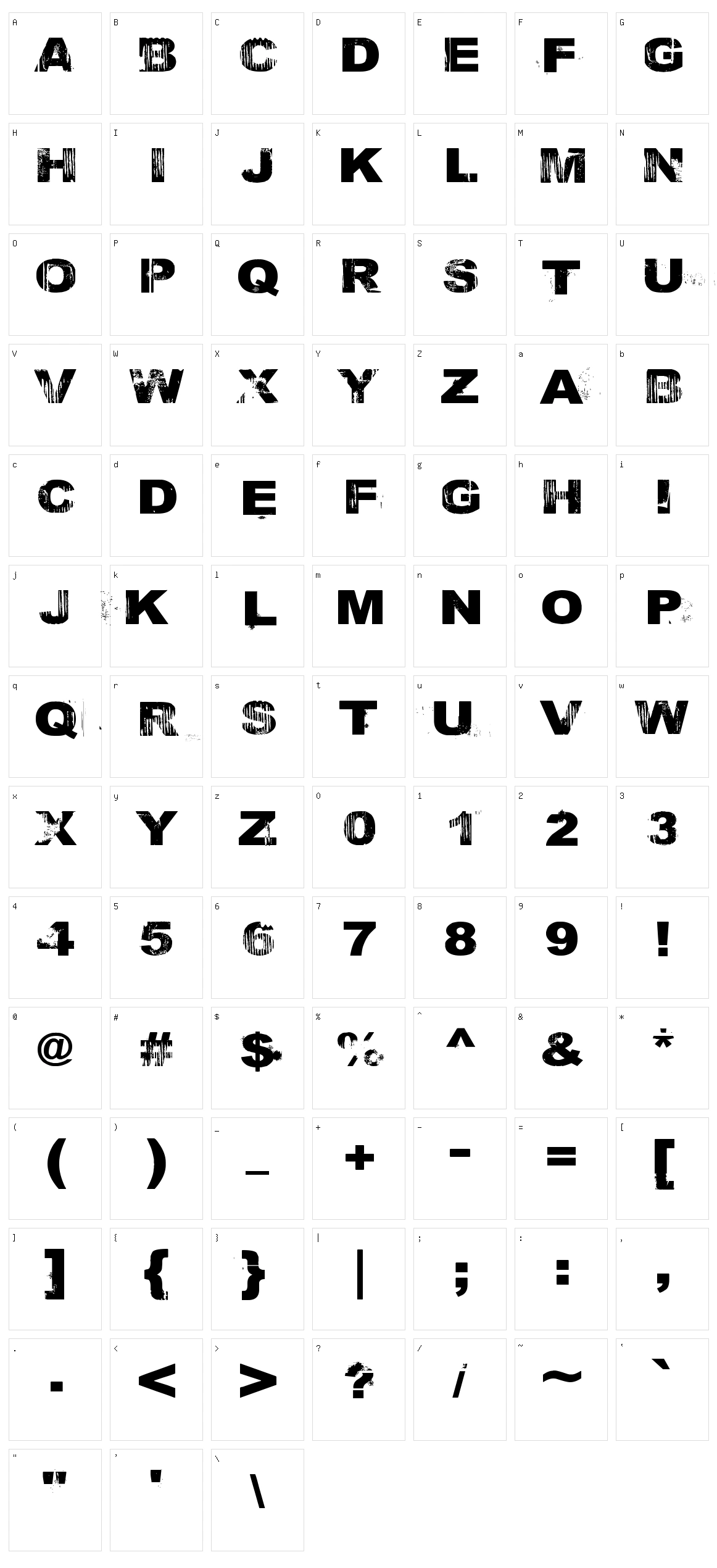 ZilipeppÃ¶ Character Set