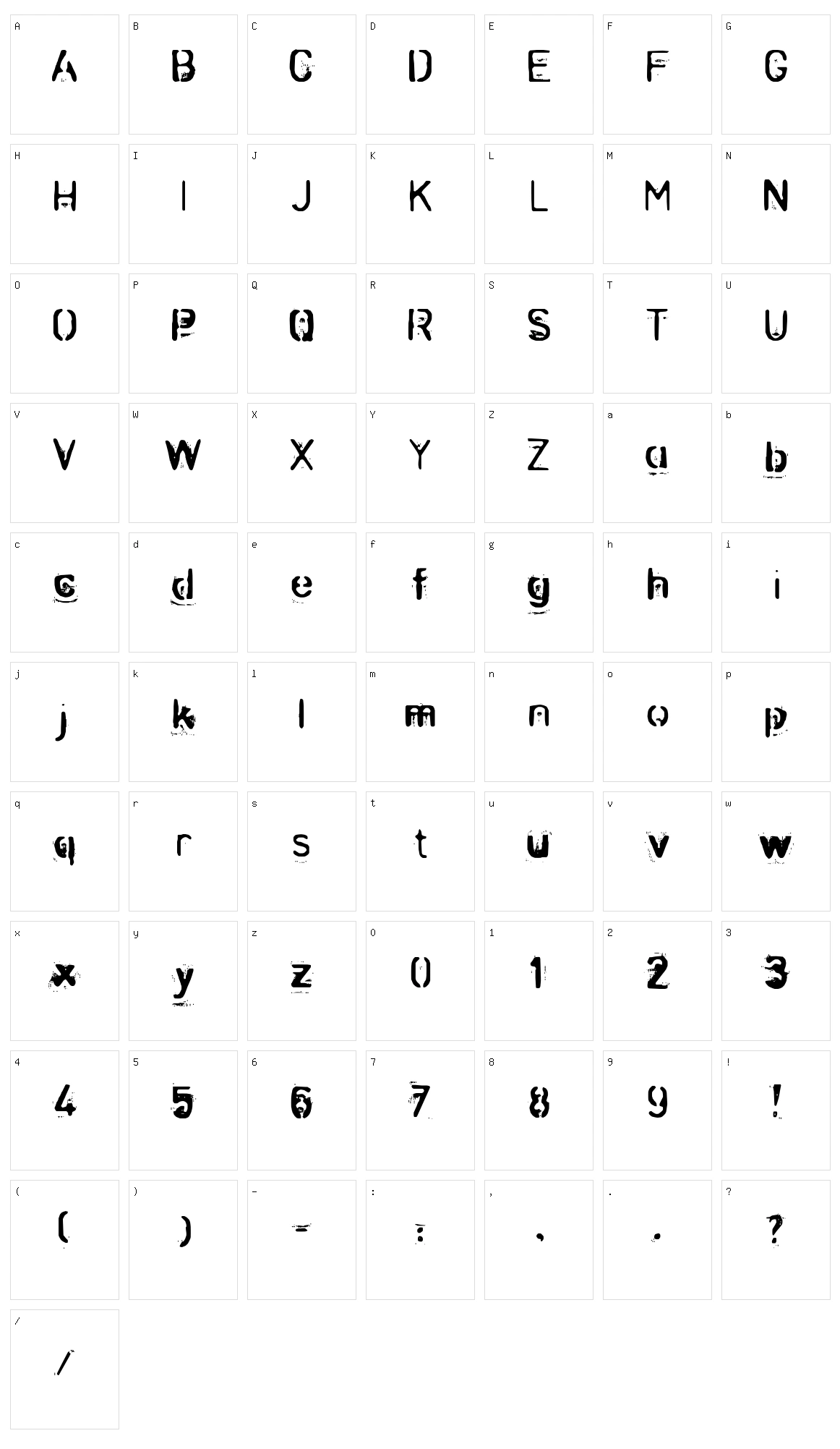 Zombie-Noize Character Set