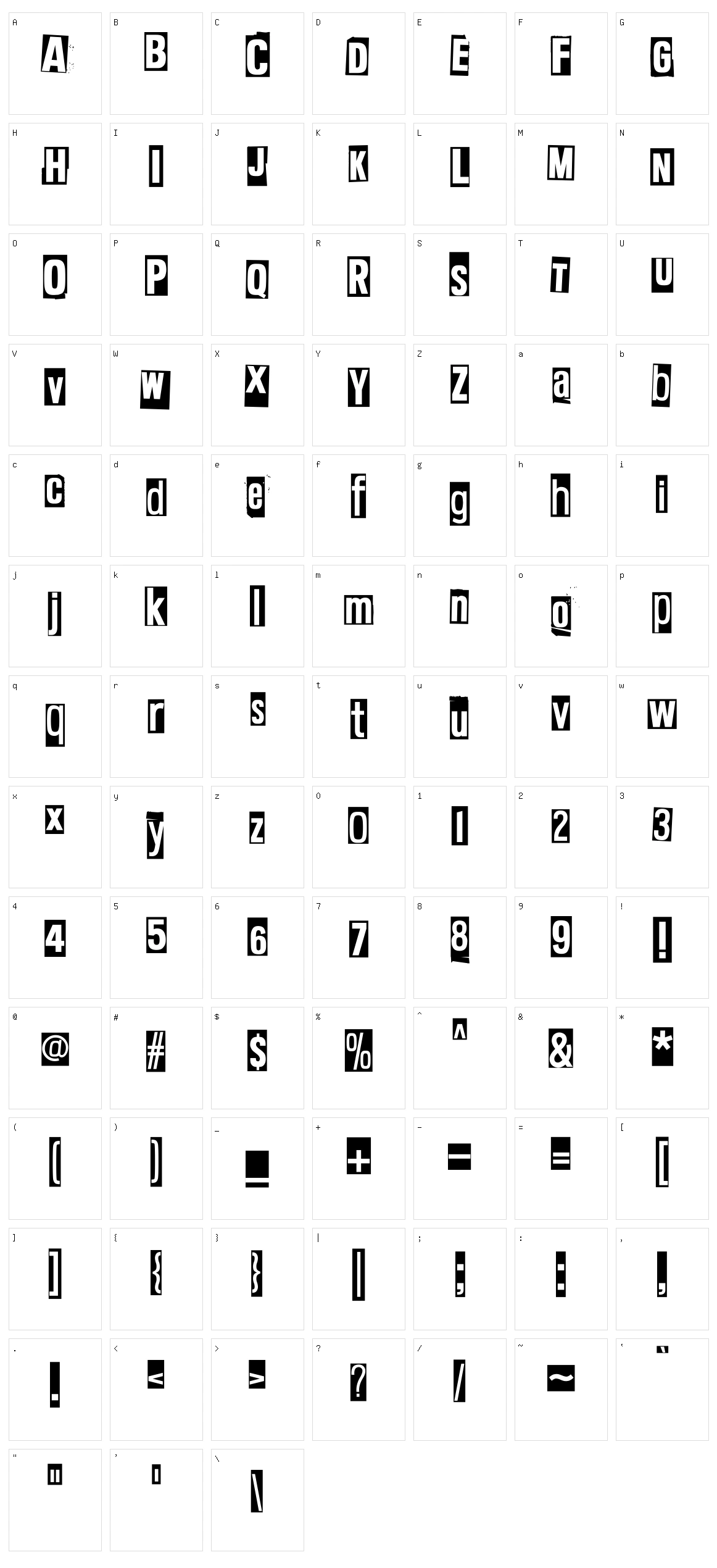 23 Seconds To Midnight Character Set