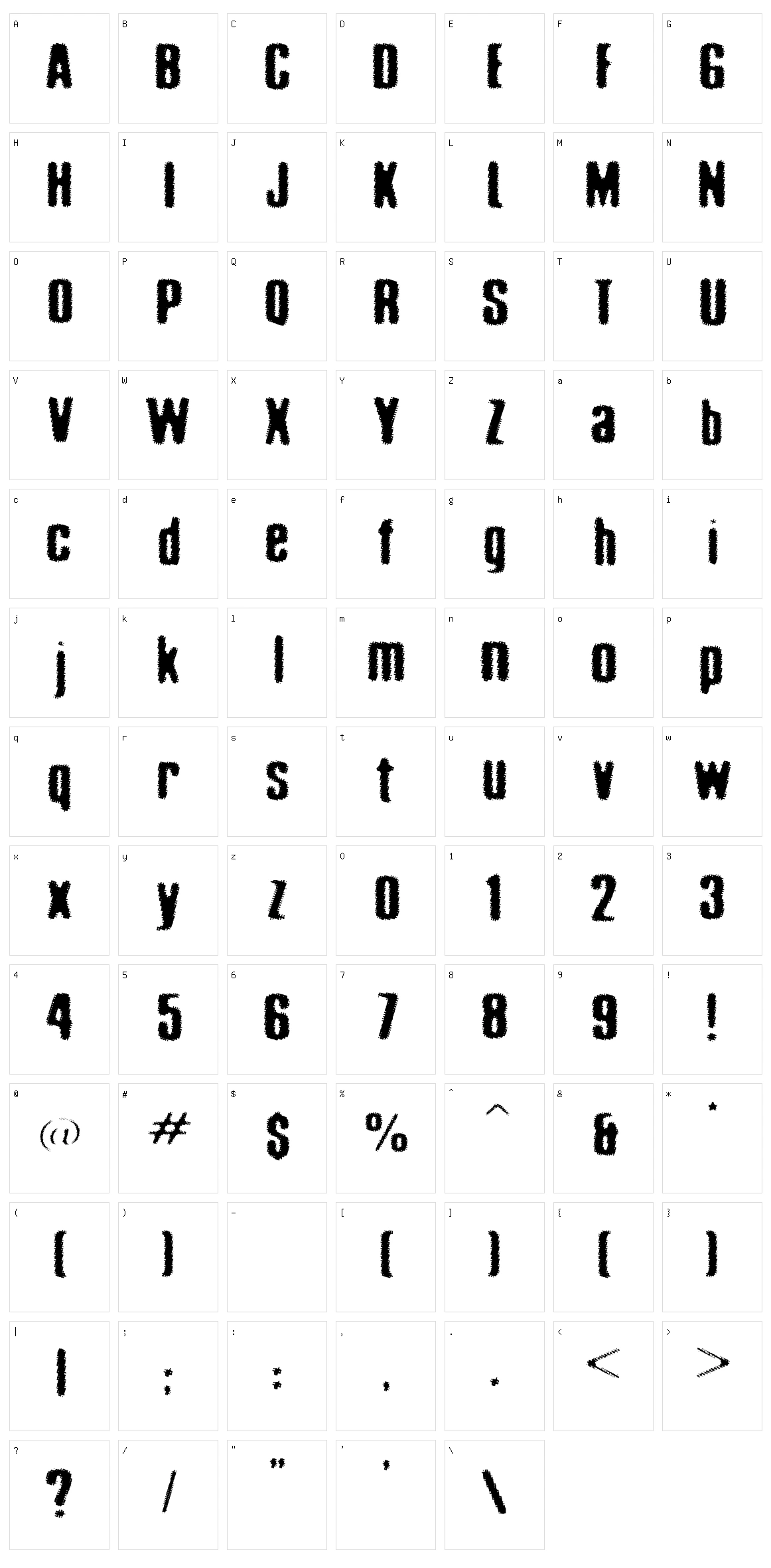 Acid Reflux Character Set