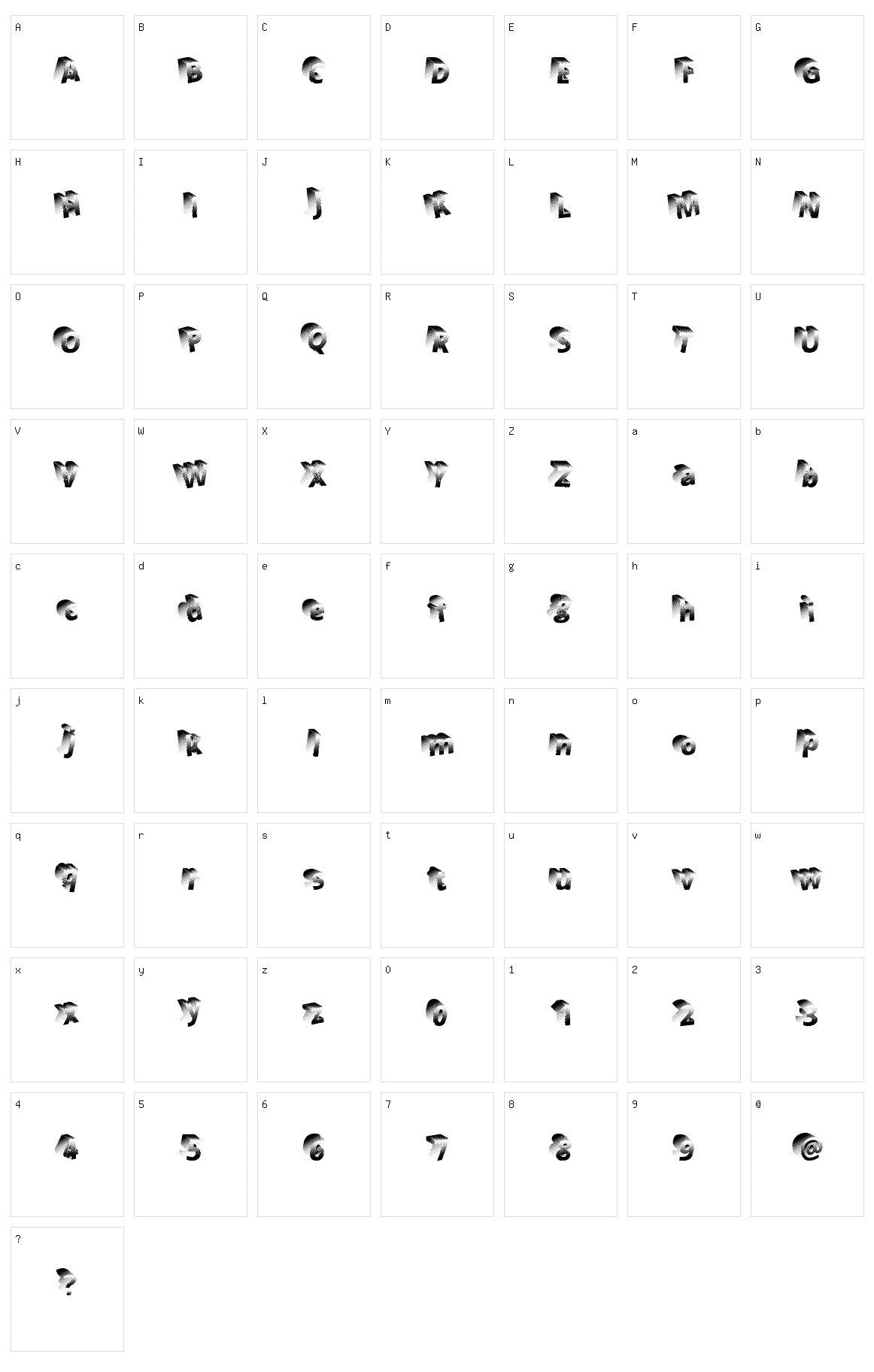 Action Character Set