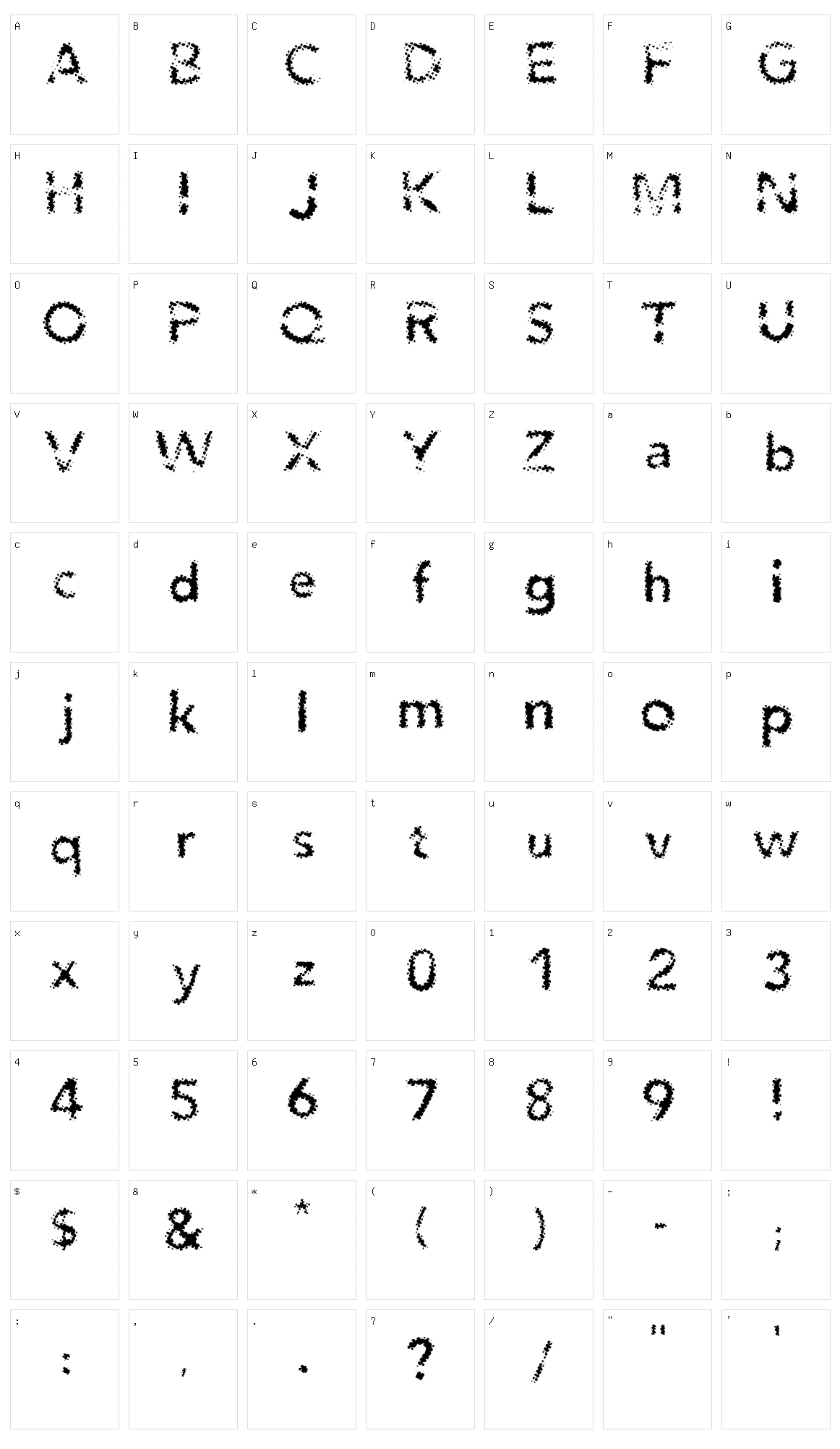 Agenda Character Set