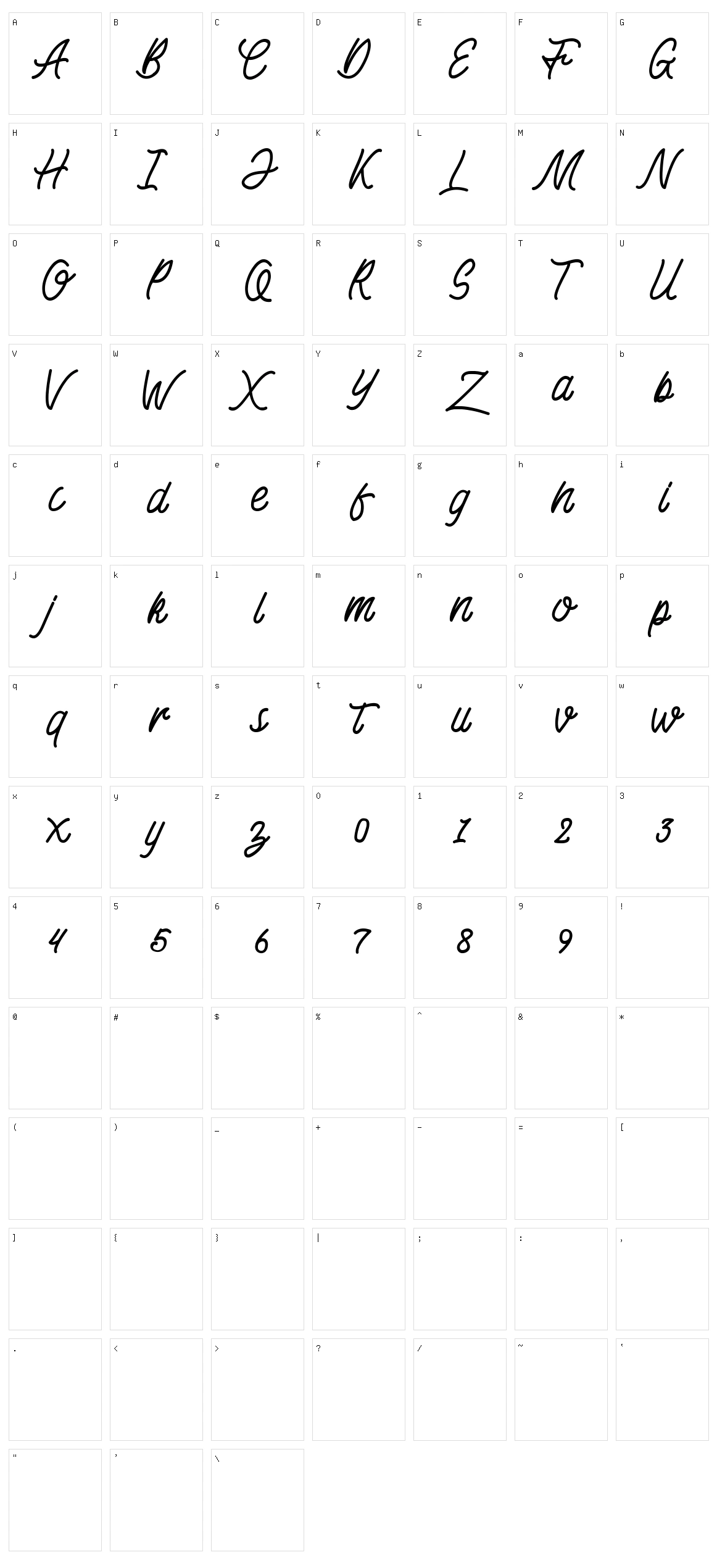 Kadisoka Monoline Character Set