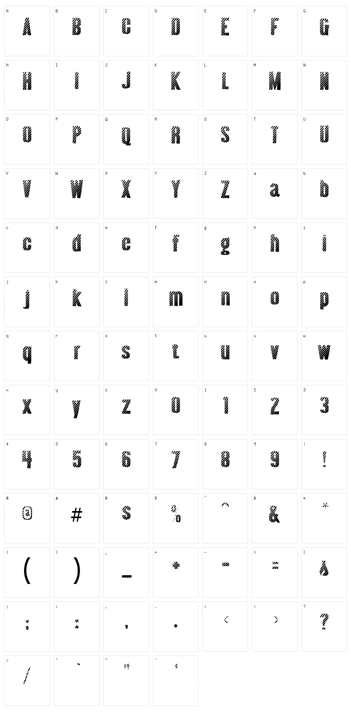Almonte Woodgrain Character Set