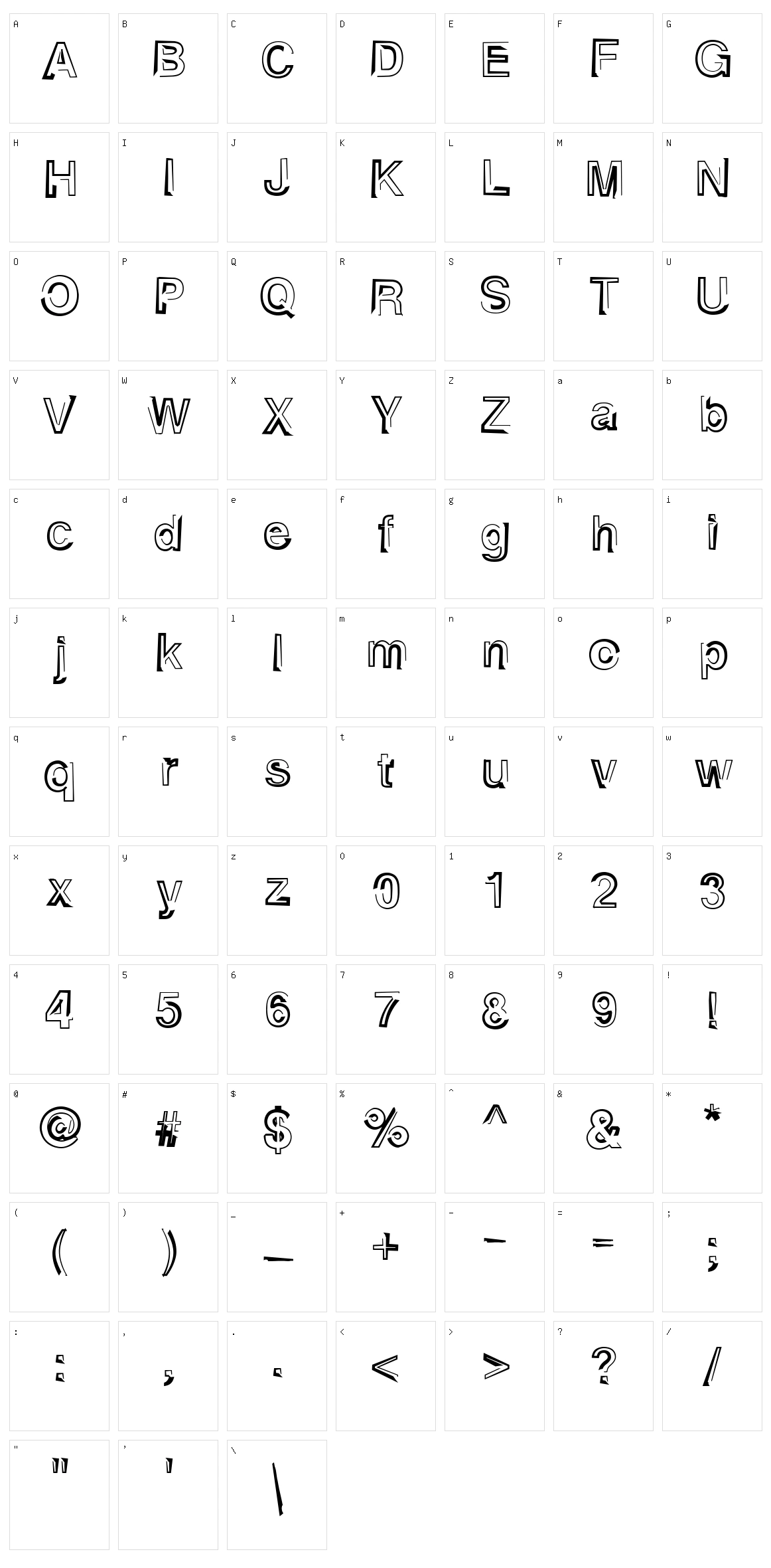 Alpha Teen Character Set