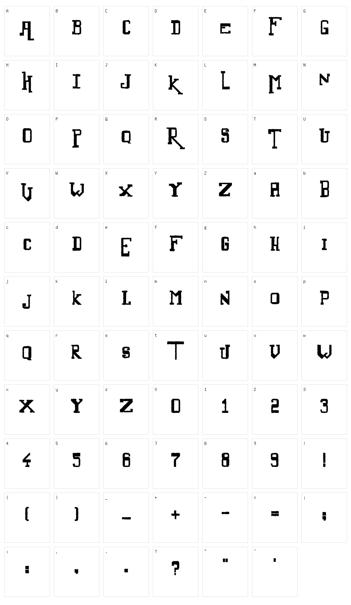 Alternate Character Set