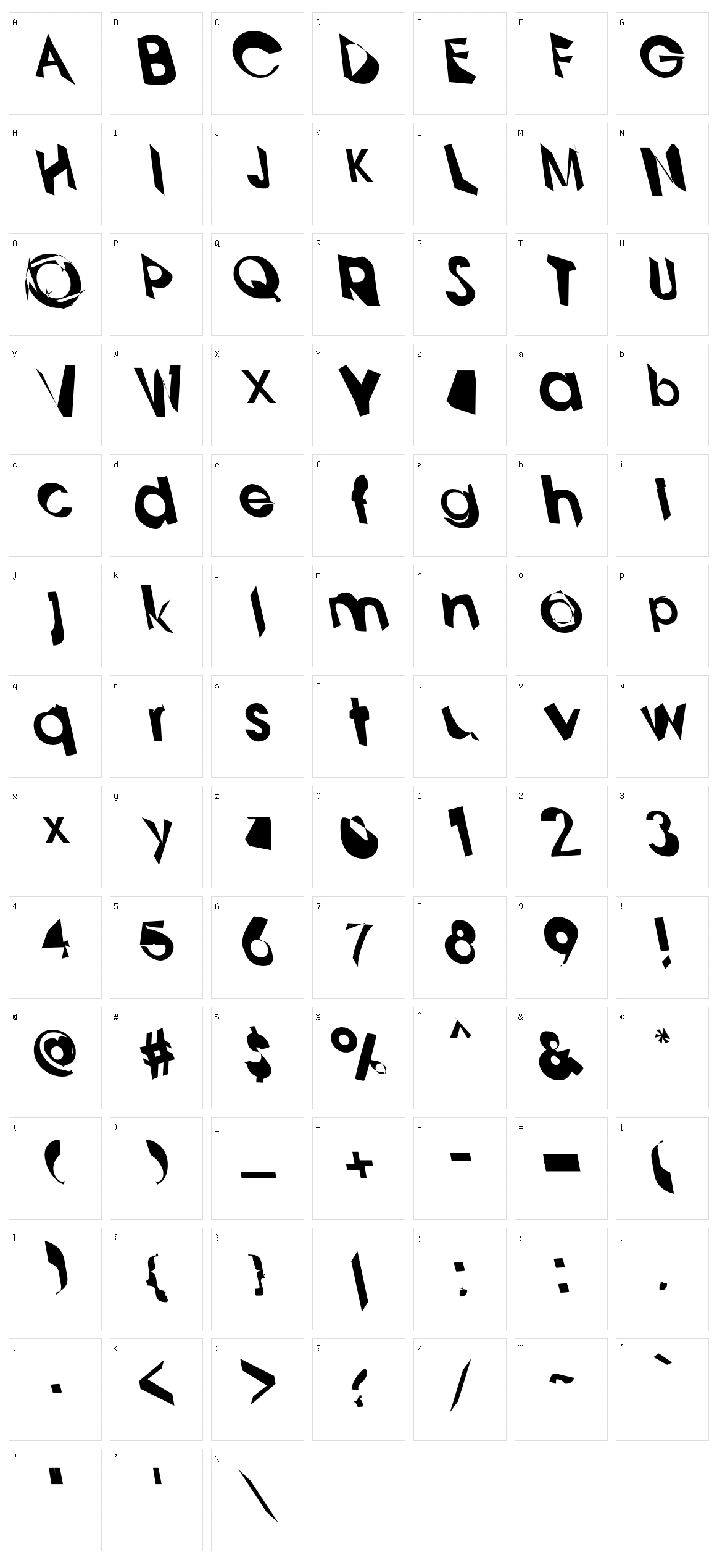 Analytik Character Set