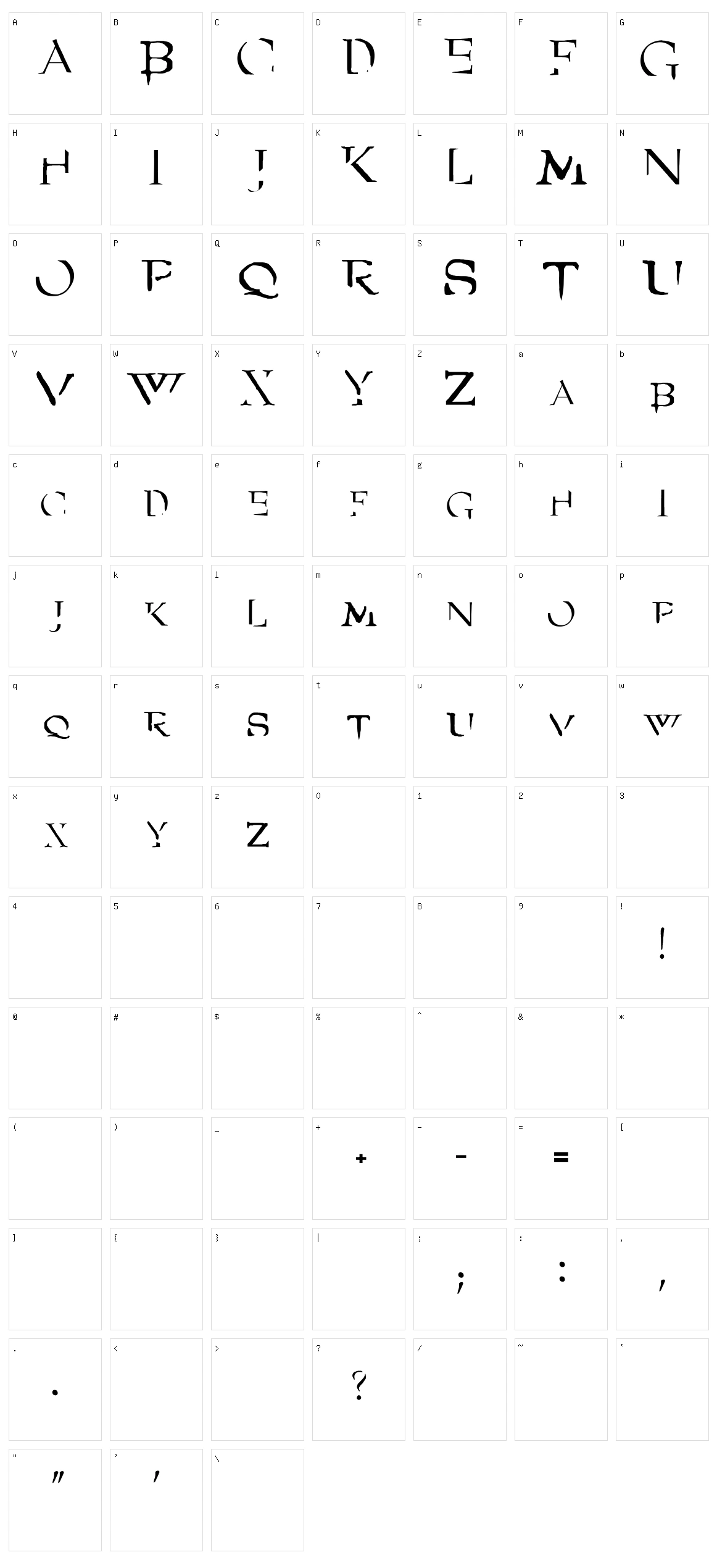 Angel Character Set